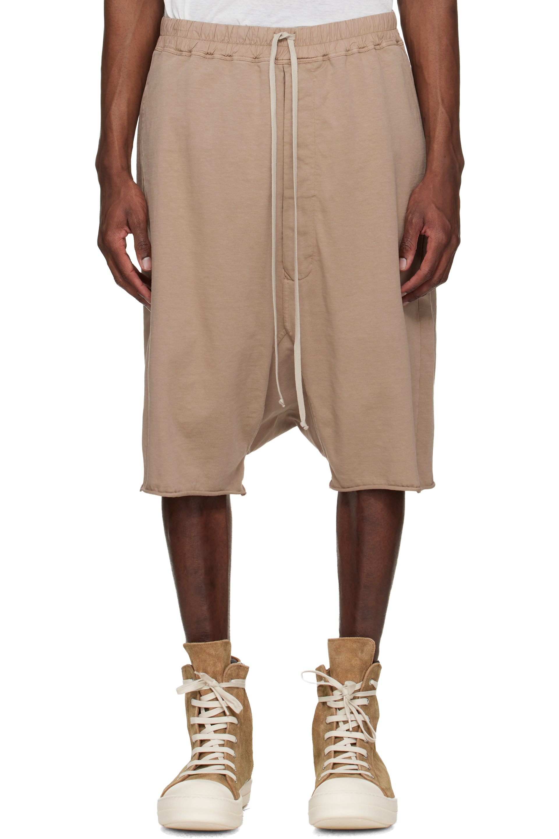 Rick Owens Drkshdw - 베이지 템플 드로우스트링 포드 쇼츠