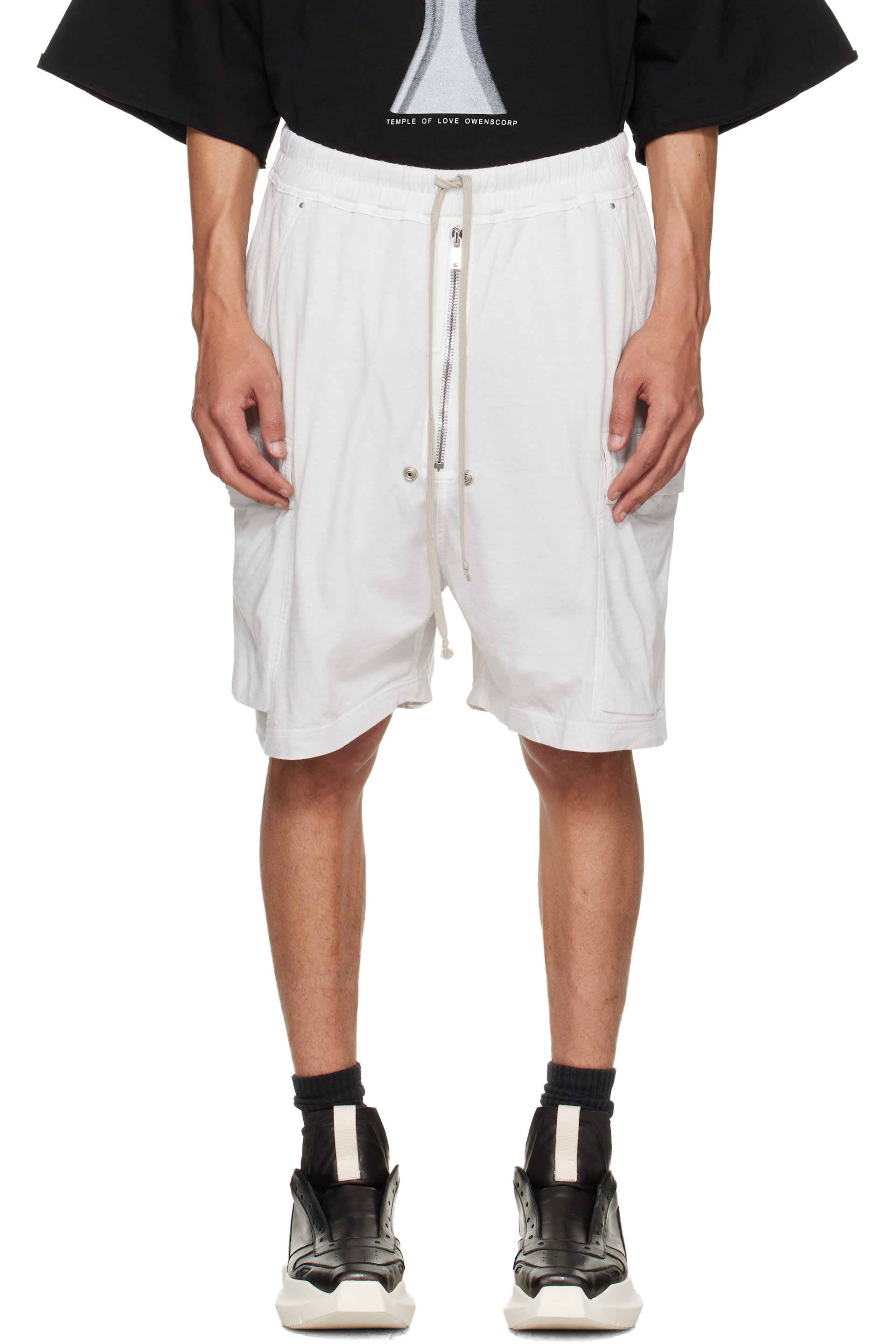 16aw Rick Owens 幾何学模様 ショートパンツ DRKSHDW メンズ用 Rick Owens DRKSHDW ショートパンツ | SSENSE 日本
