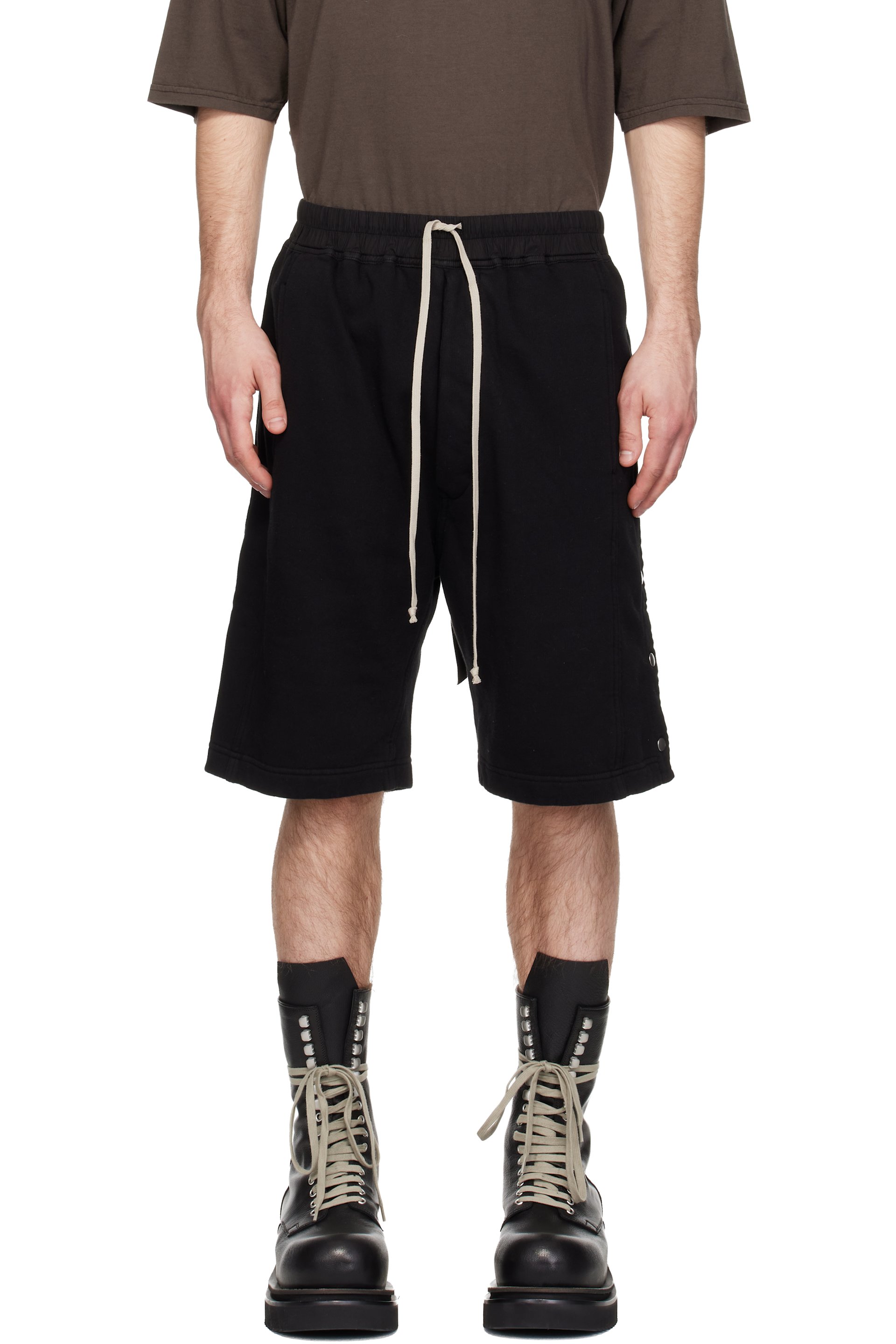 Rick Owens Drkshdw - 블랙 템플 푸셔 쇼츠