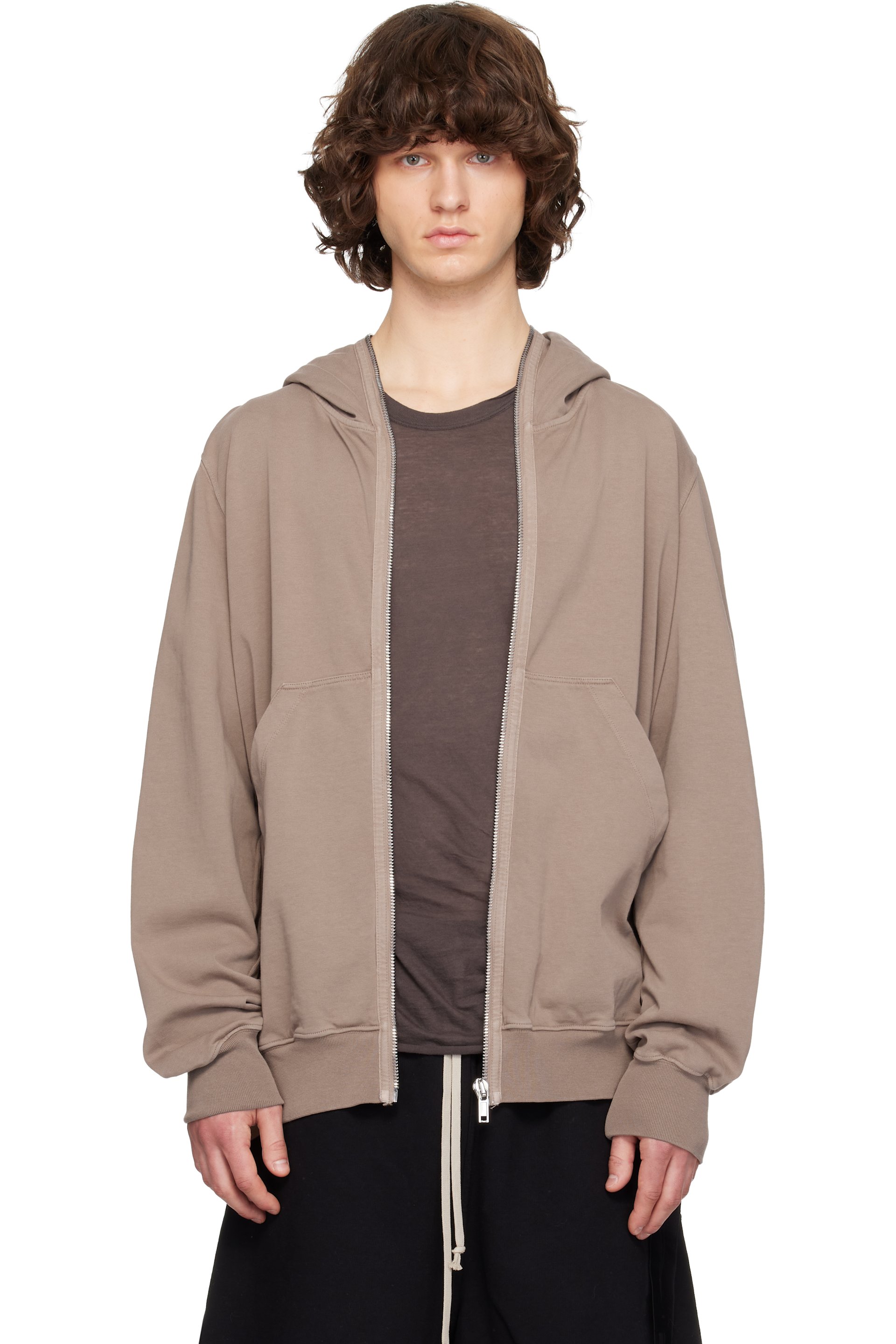 Rick Owens DRKSHDW - Pull à capuche surdimensionné Gimp taupe - Temple