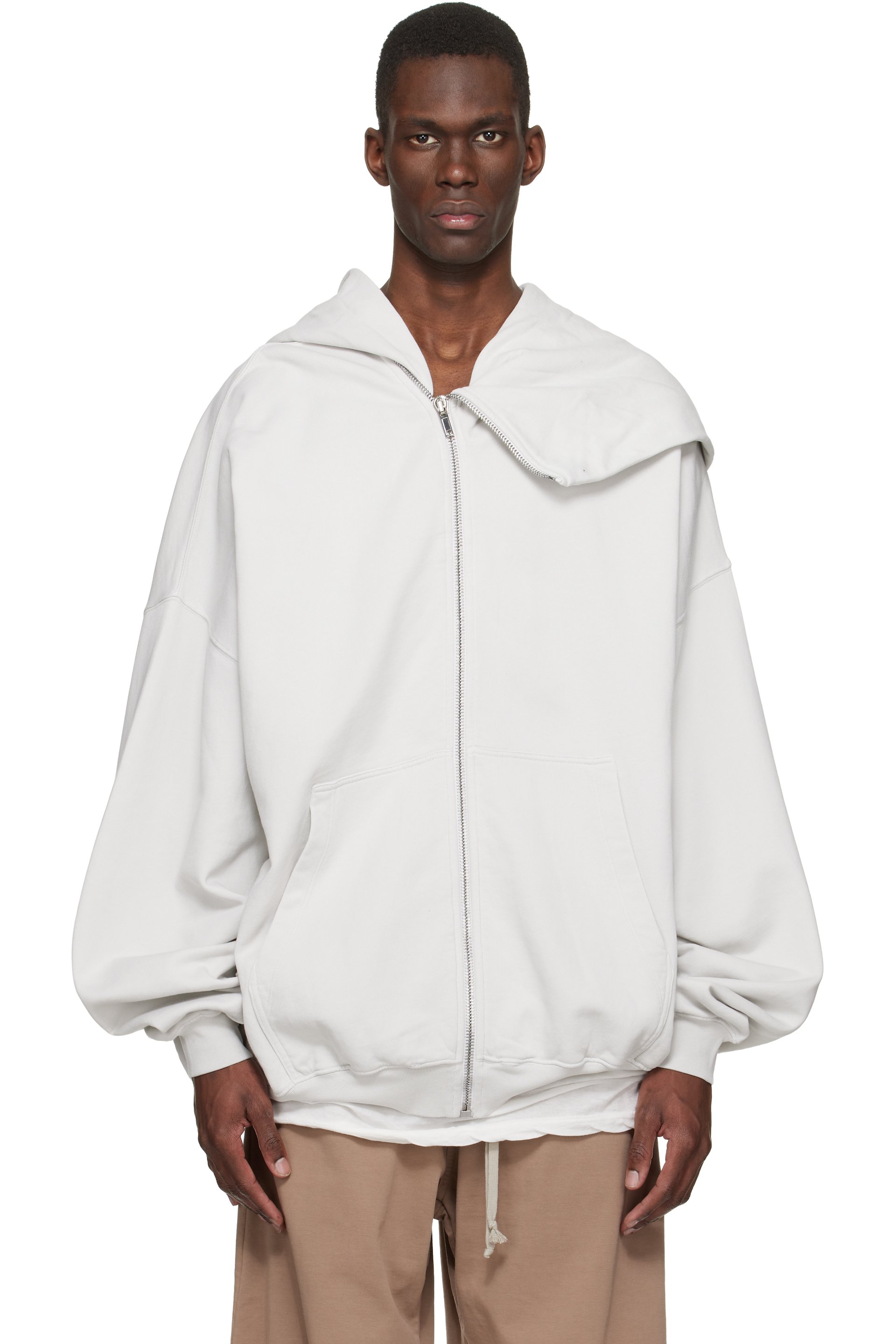 Rick Owens DRKSHDW: Off-White Temple Mountain Hun Hoodie | SSENSE