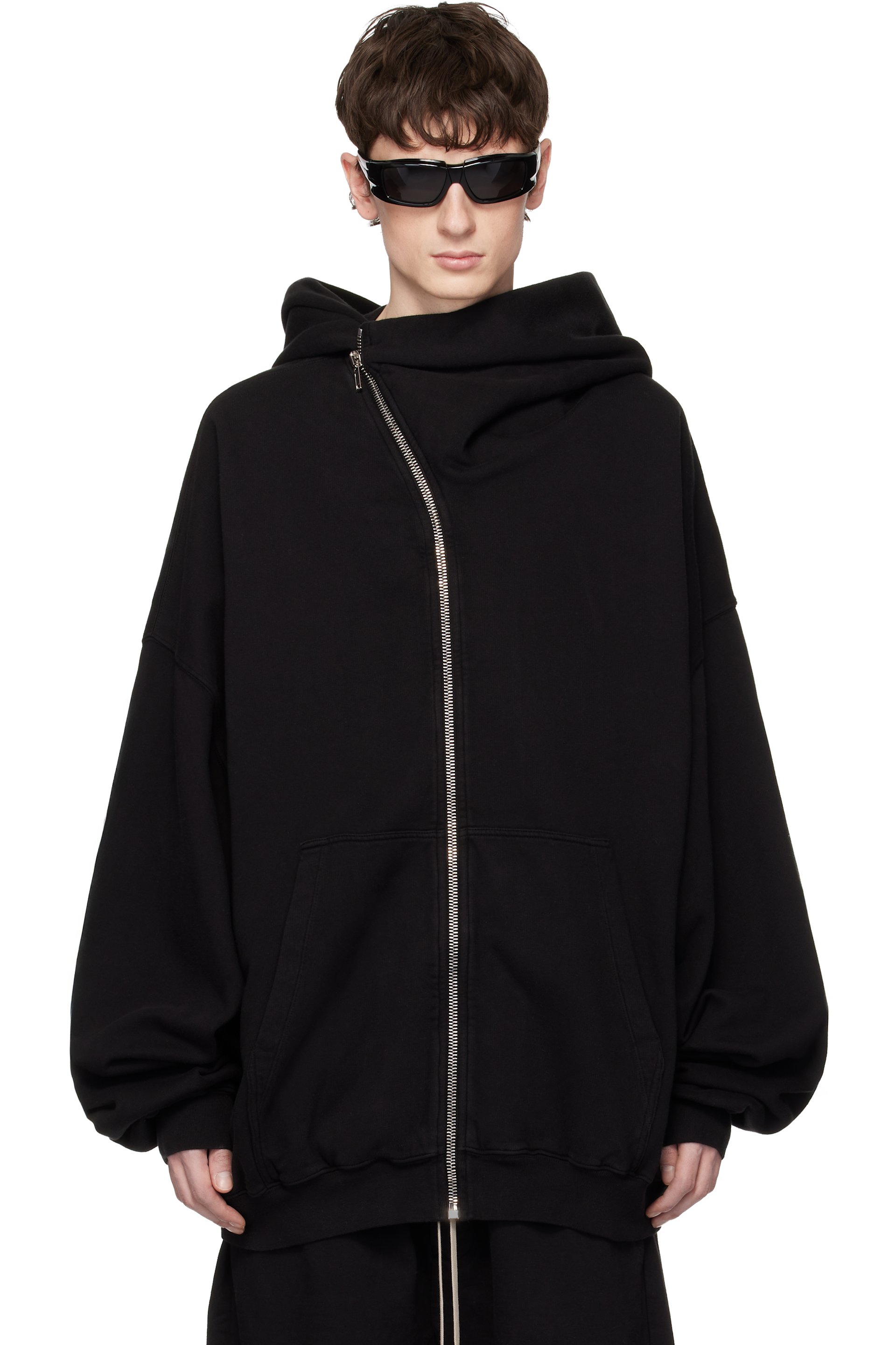 Rick Owens DRKSHDW - Pull à capuche Mountain Hun noir - Temple