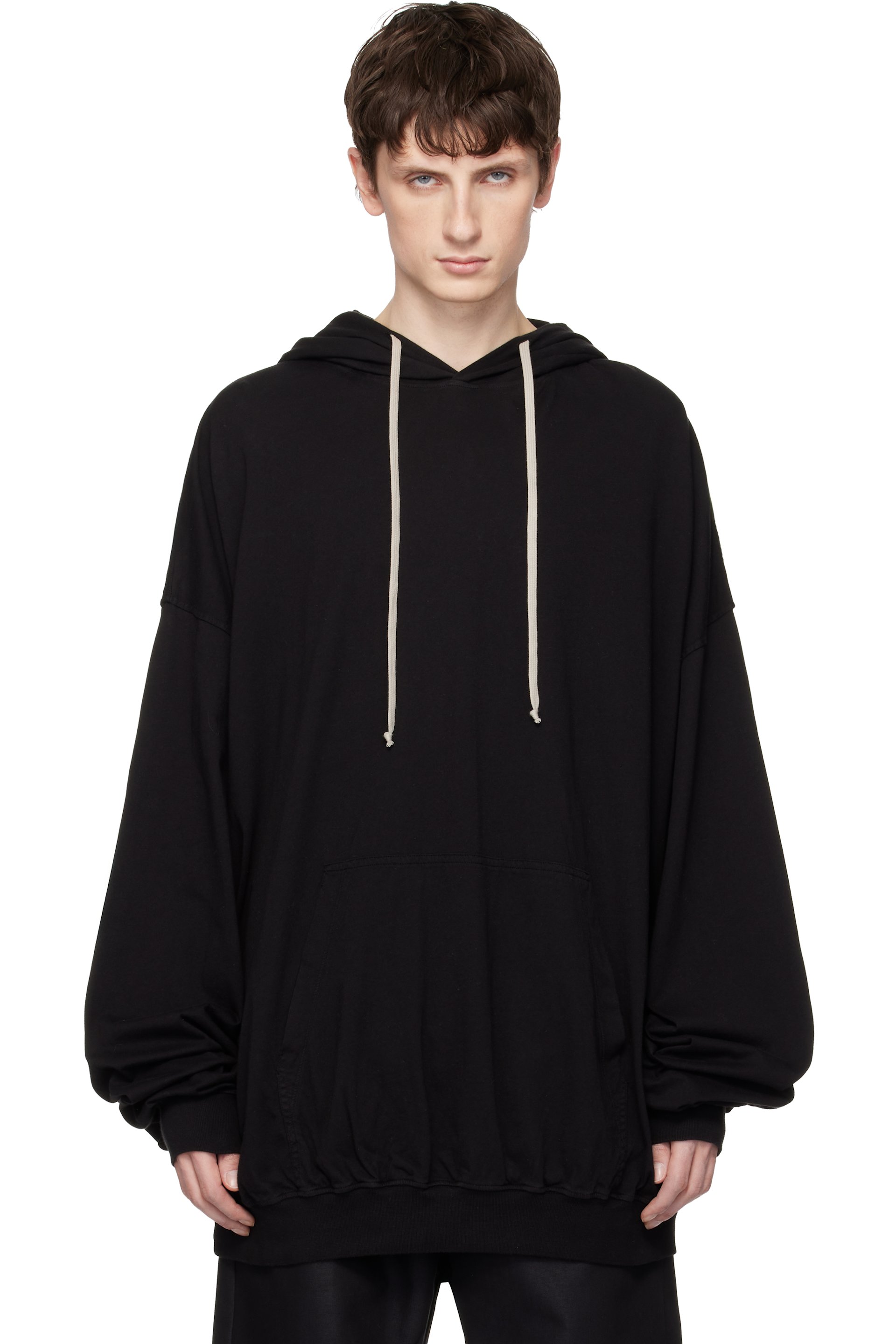 Rick Owens DRKSHDW - Pull à capuche Hun noir - Temple