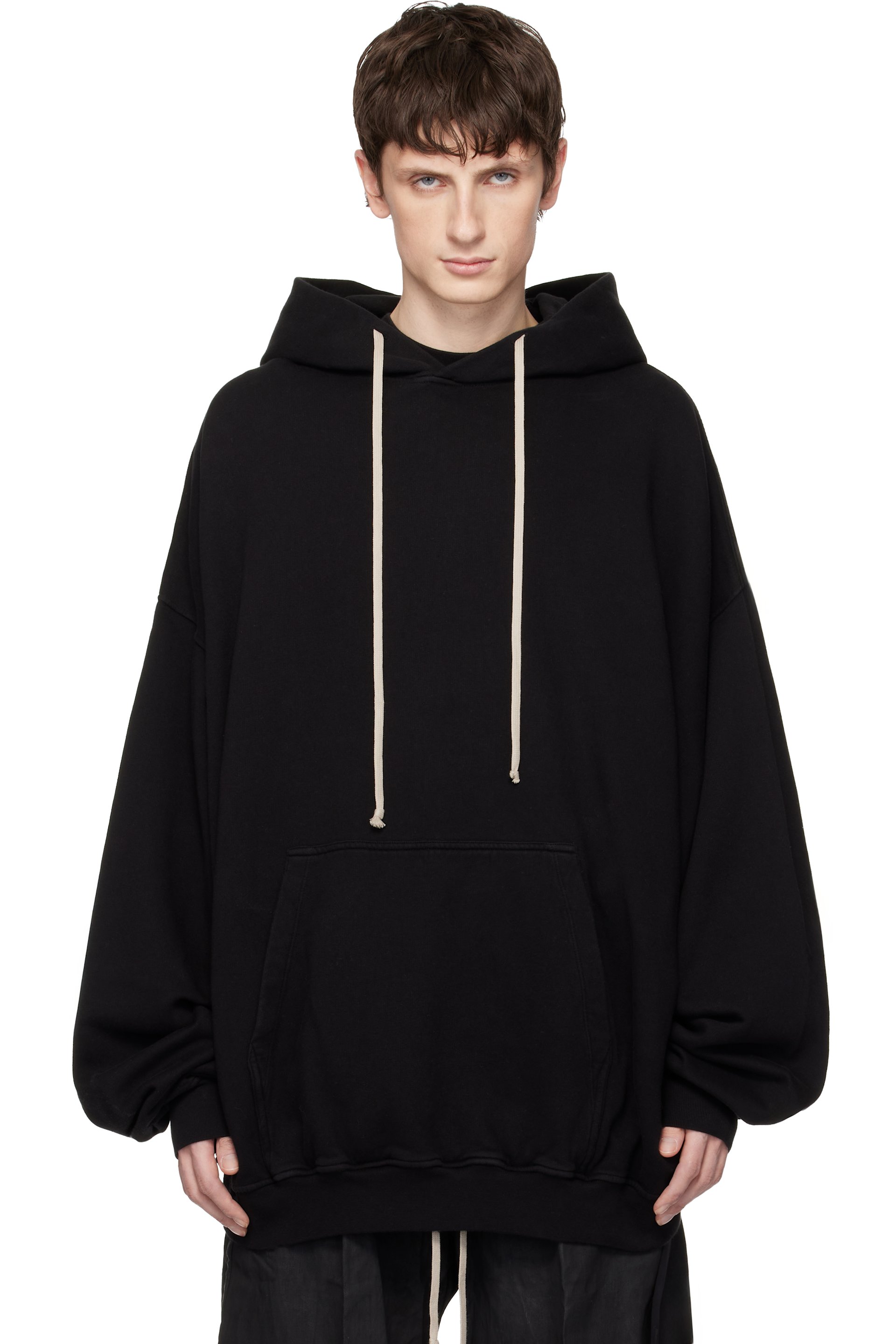 Rick Owens DRKSHDW - Pull à capuche Hun noir - Temple