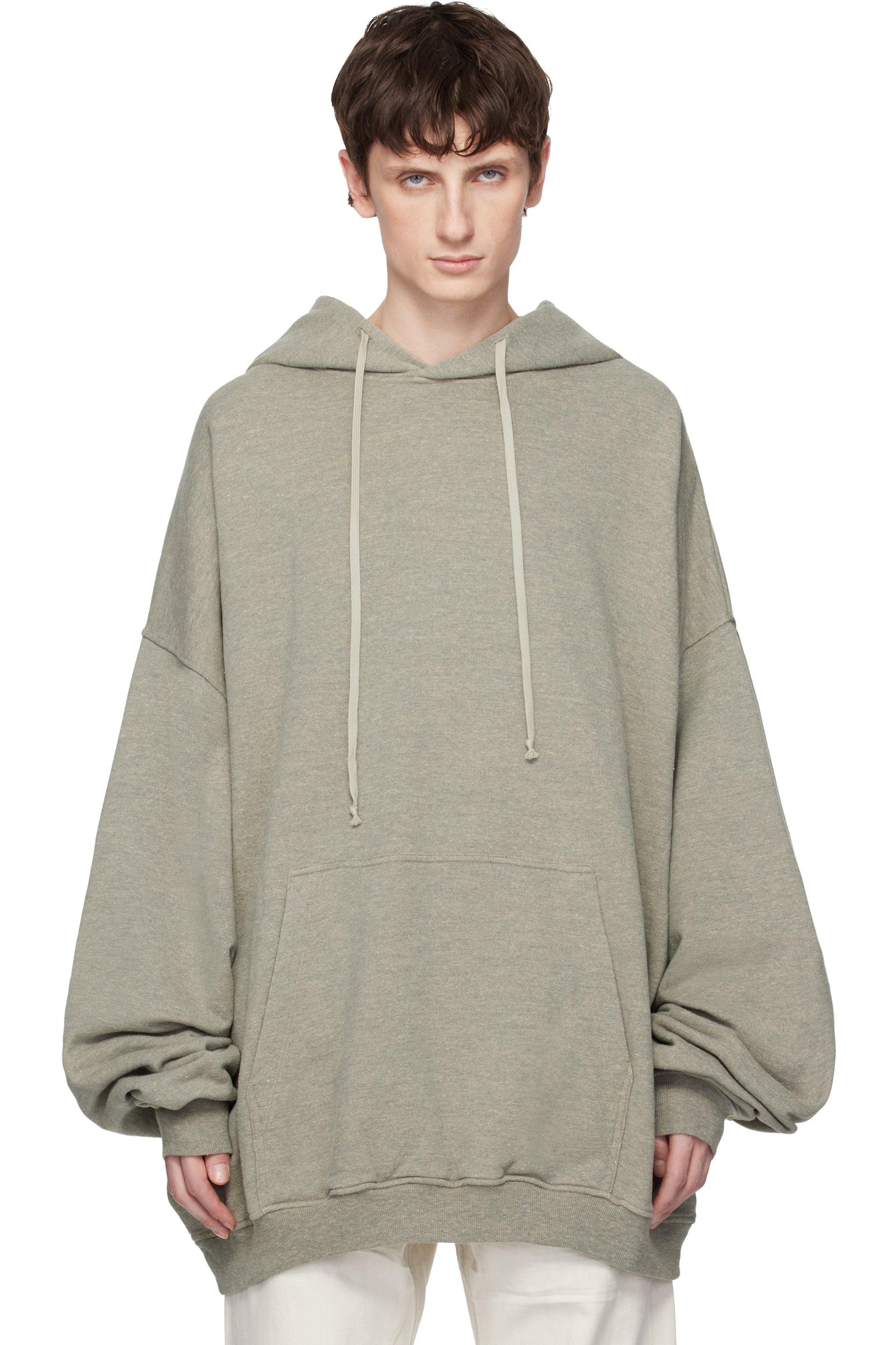Rick Owens DRKSHDW - Pull à capuche Hun gris - Temple