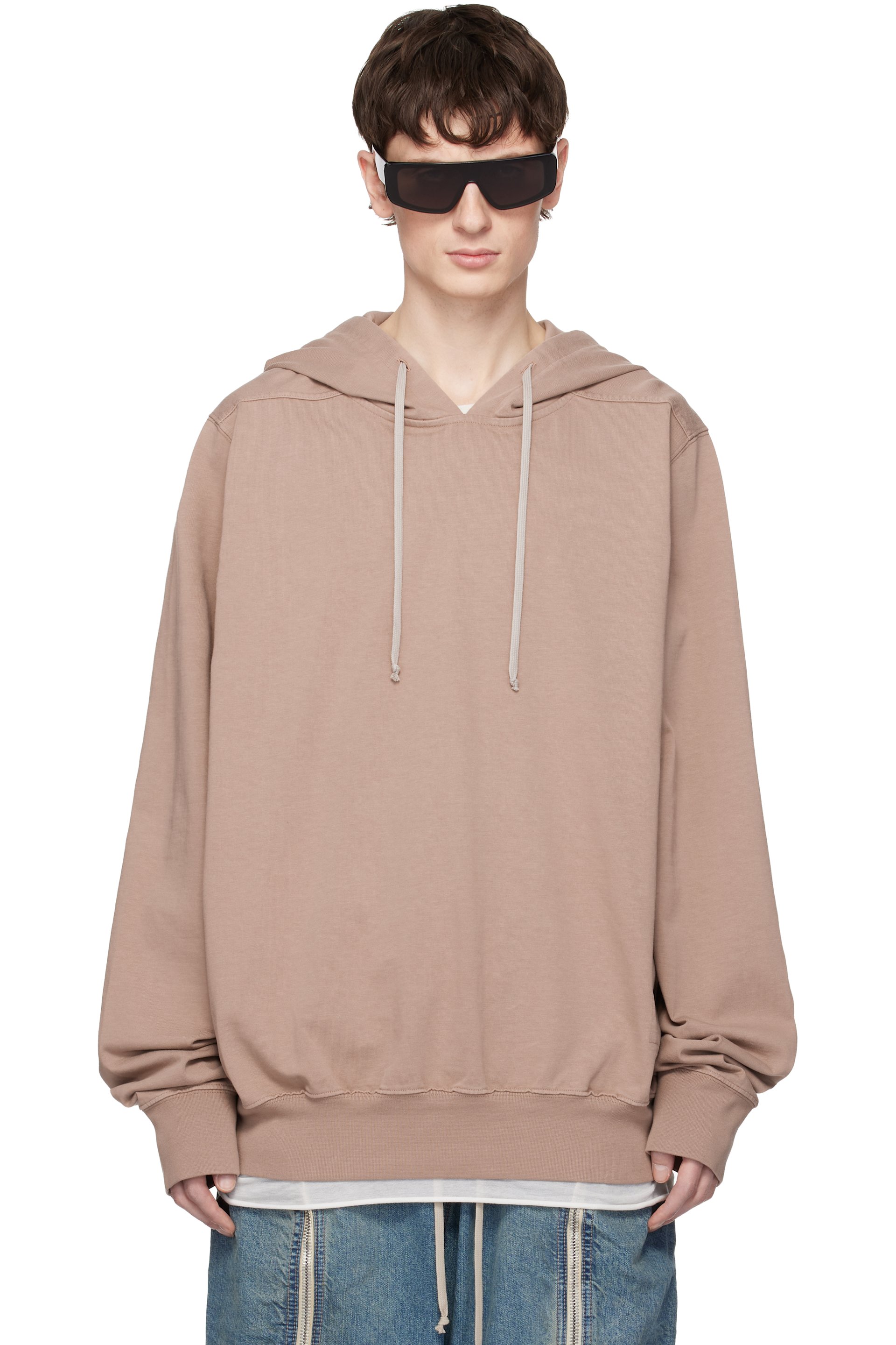 Rick Owens DRKSHDW - Pull à capuche surdimensionné taupe - Temple