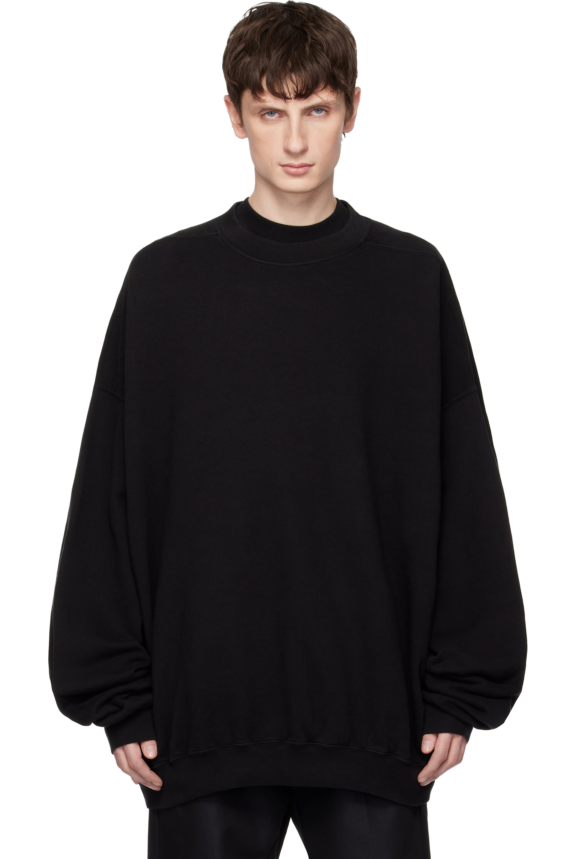Rick Owens DRKSHDW - Black Temple Hun Crewneck Sweatshirt