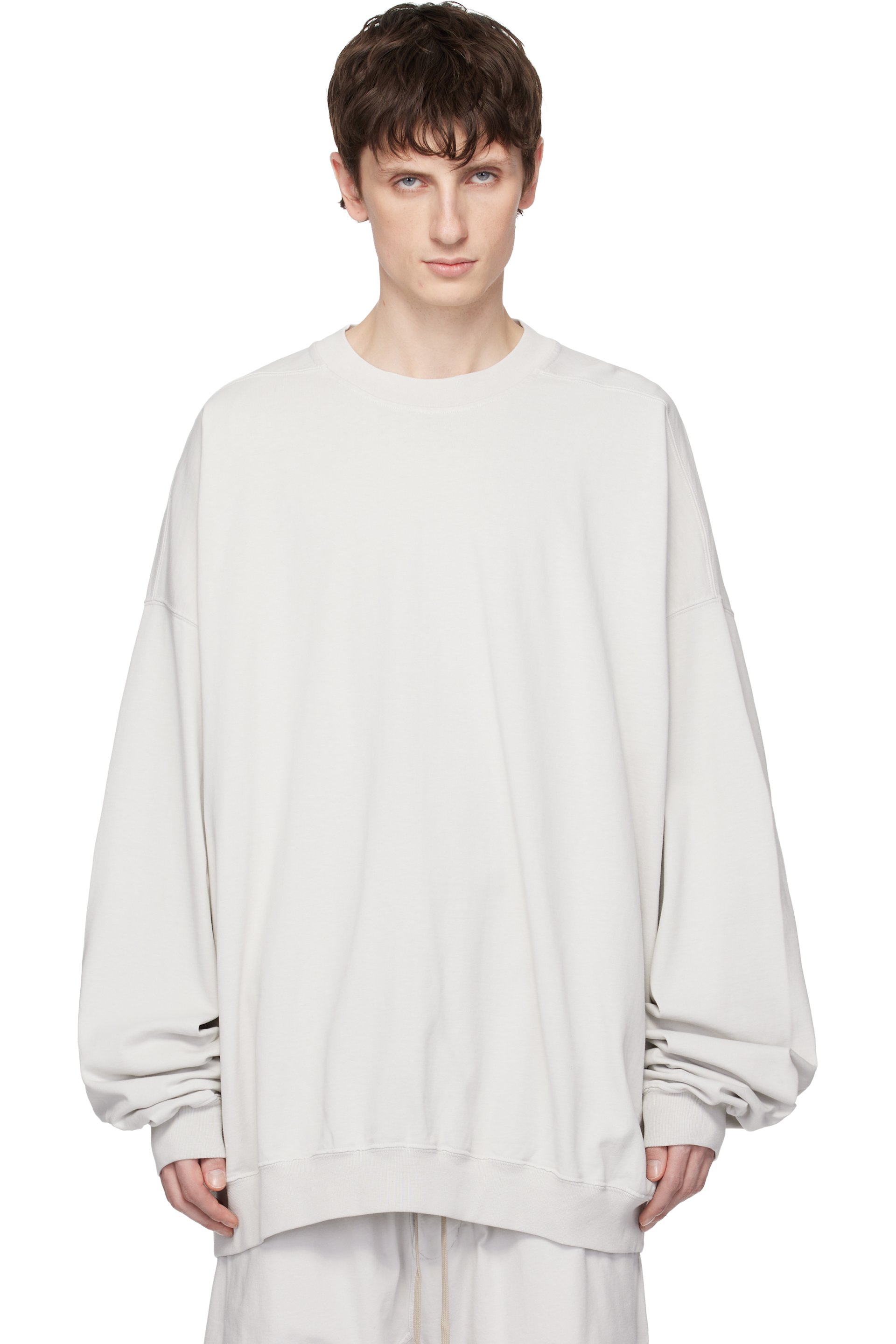 Rick Owens DRKSHDW - Off-White Temple Hun Crewneck Sweatshirt