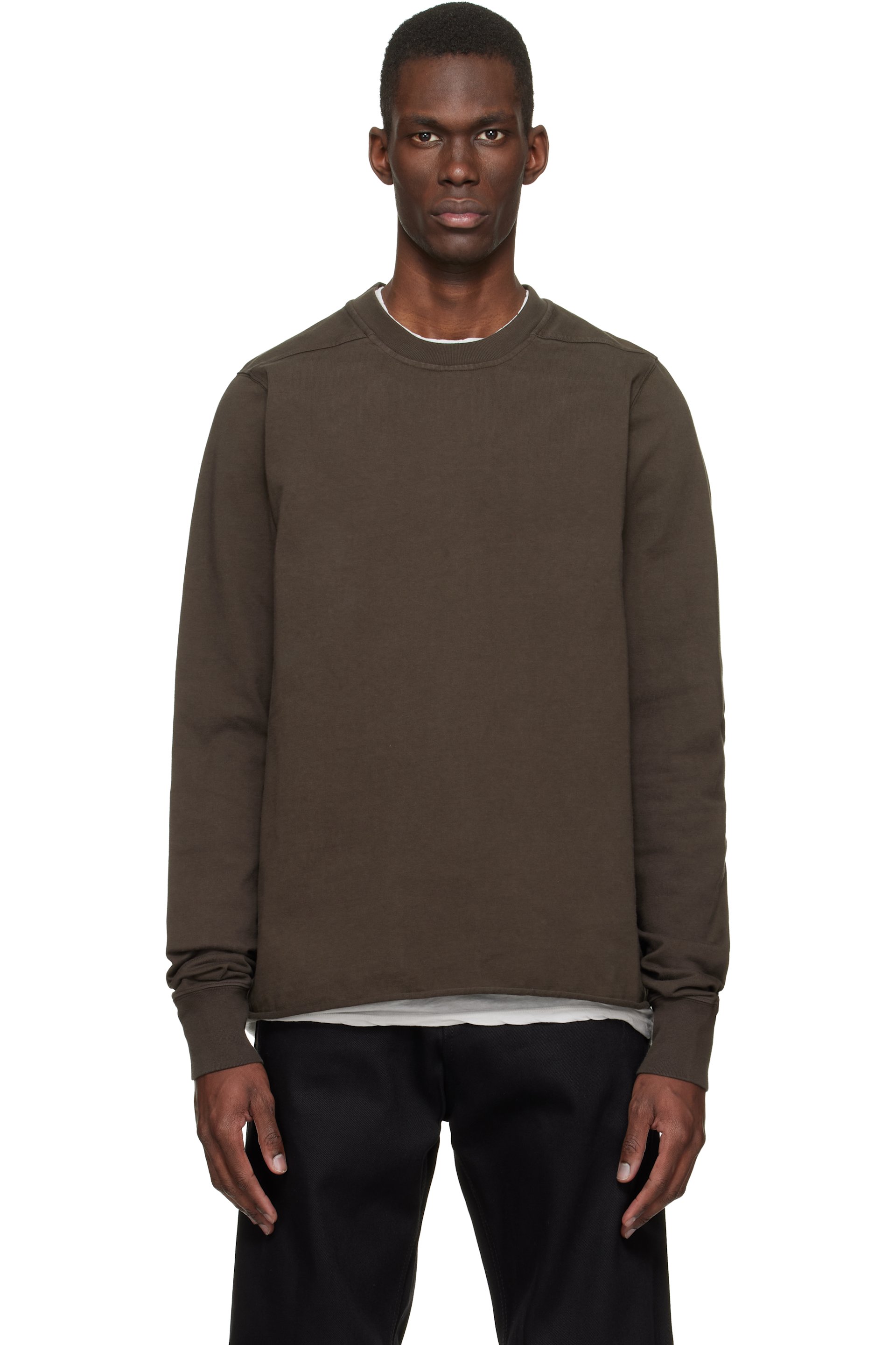 Rick Owens DRKSHDW - Brown Temple Crewneck Sweatshirt