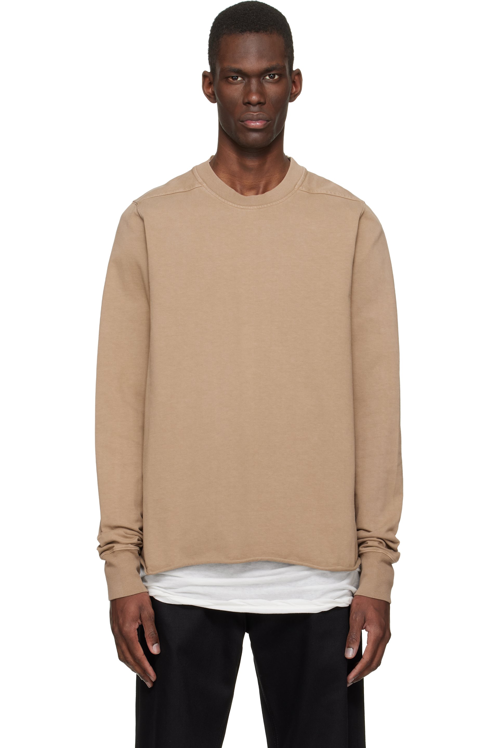 Rick Owens DRKSHDW - Beige Temple Crewneck Sweatshirt