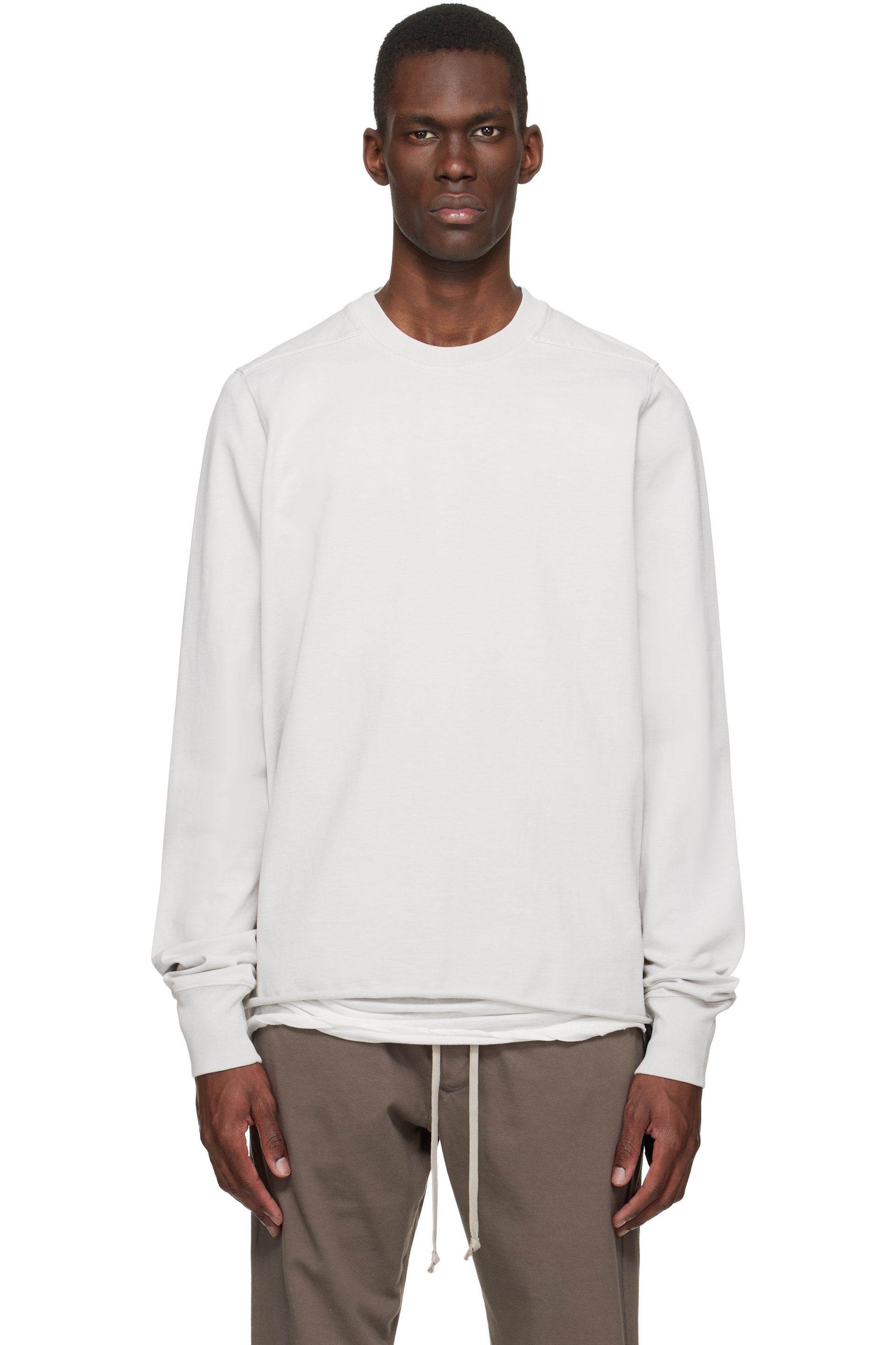 Rick Owens DRKSHDW - Off-White Temple Crewneck Sweatshirt