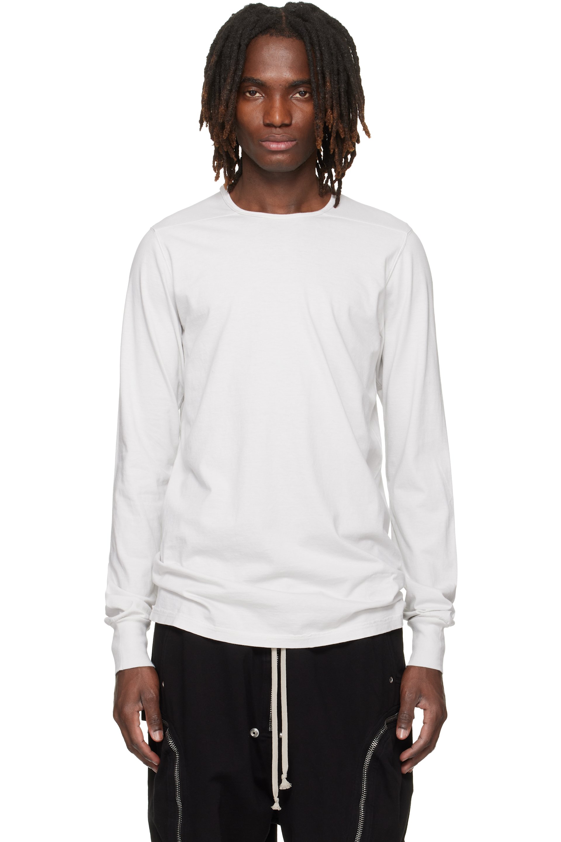 Rick Owens Drkshdw - 오프 화이트 템플 레벨 LS 티셔츠