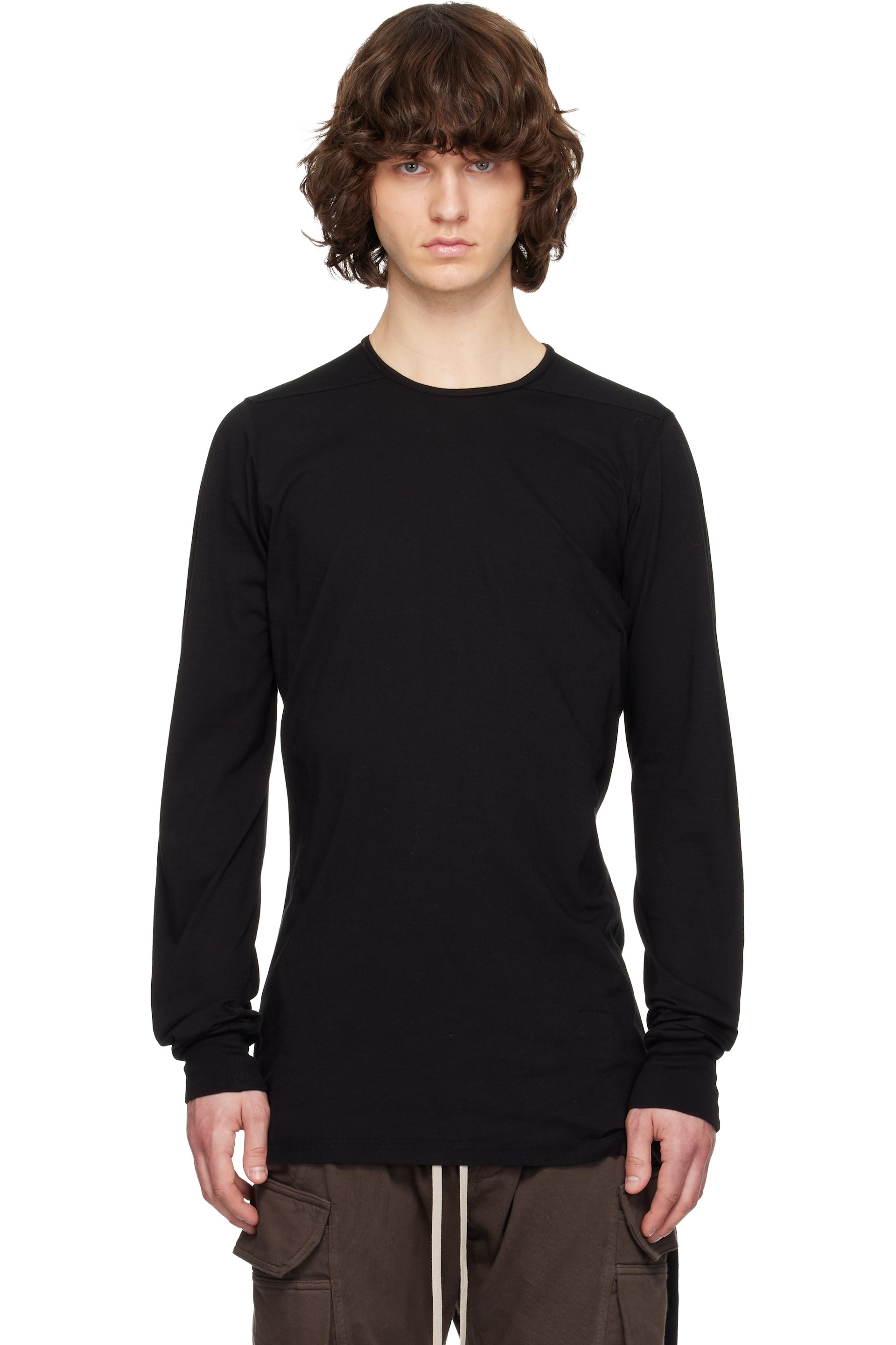 Rick Owens Drkshdw - 블랙 템플 레벨 LS 티셔츠