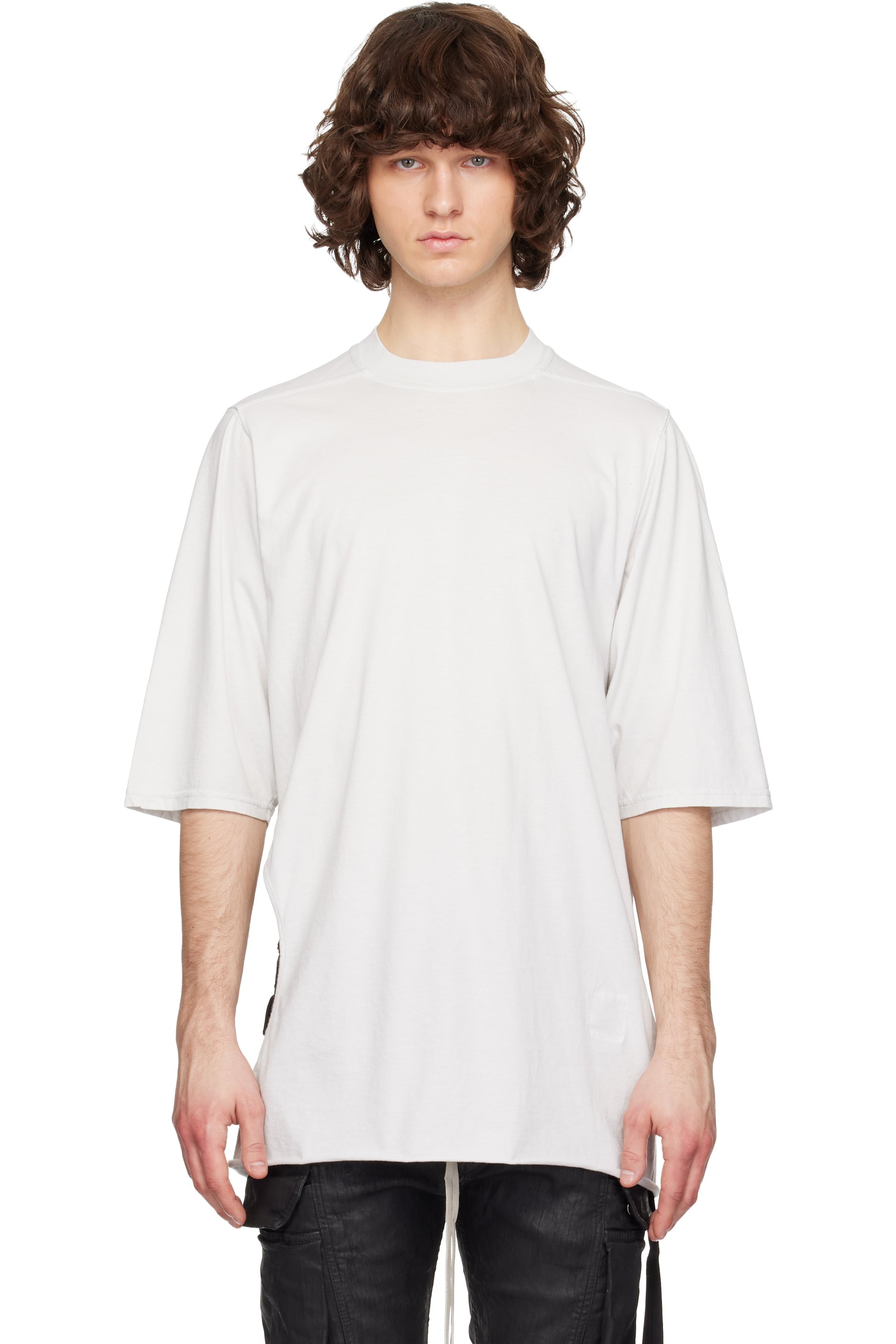Rick Owens Drkshdw - 오프 화이트 템플 서브휴먼 점보 S/S 티셔츠