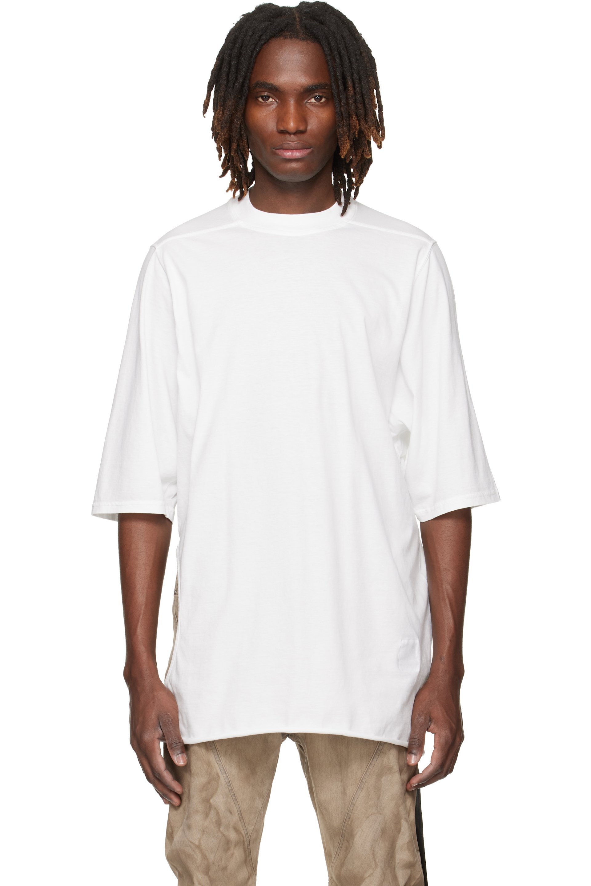Rick Owens Drkshdw - 오프 화이트 템플 서브휴먼 점보 S/S 티셔츠