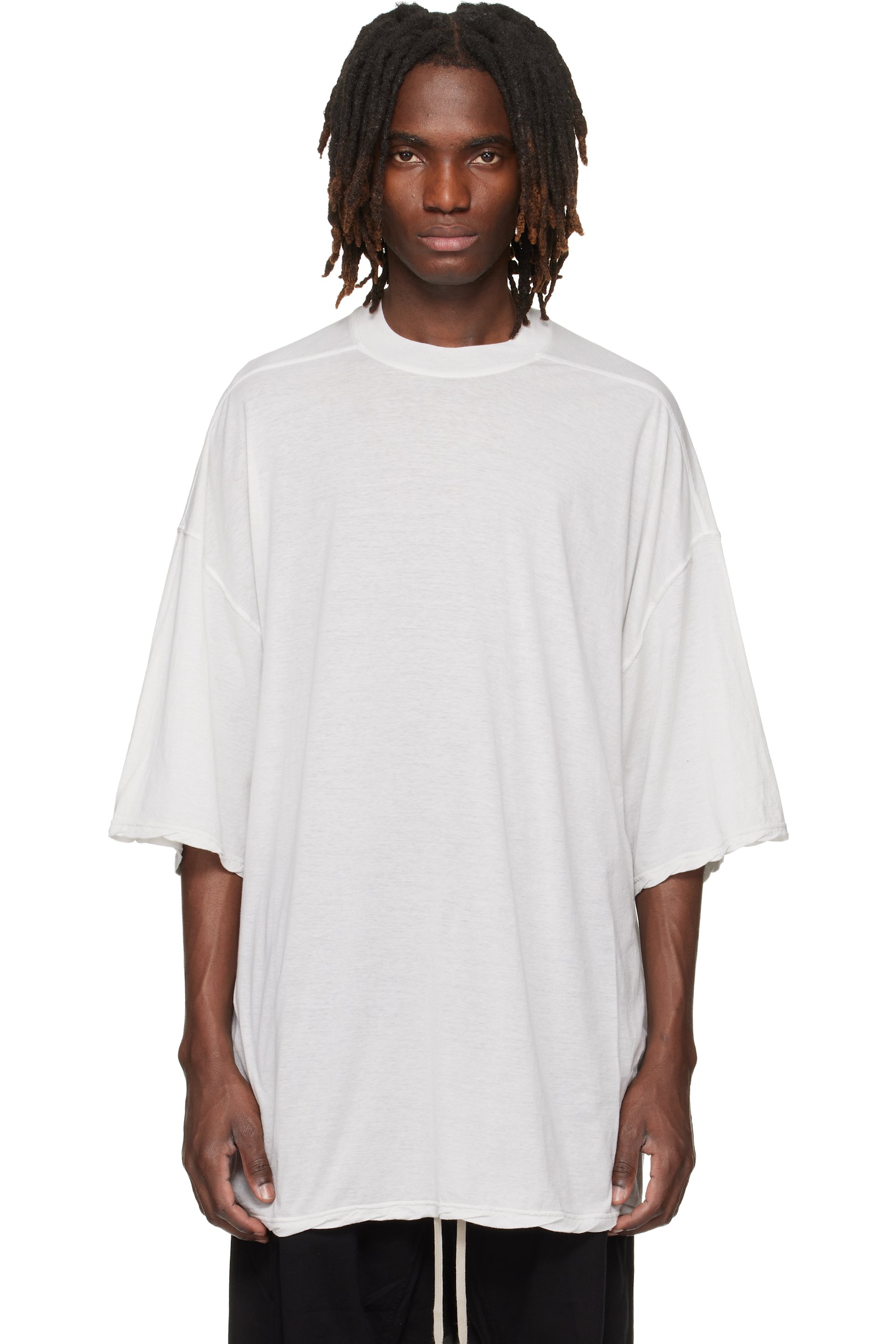 Rick Owens Drkshdw - 오프 화이트 템플 토미 티셔츠