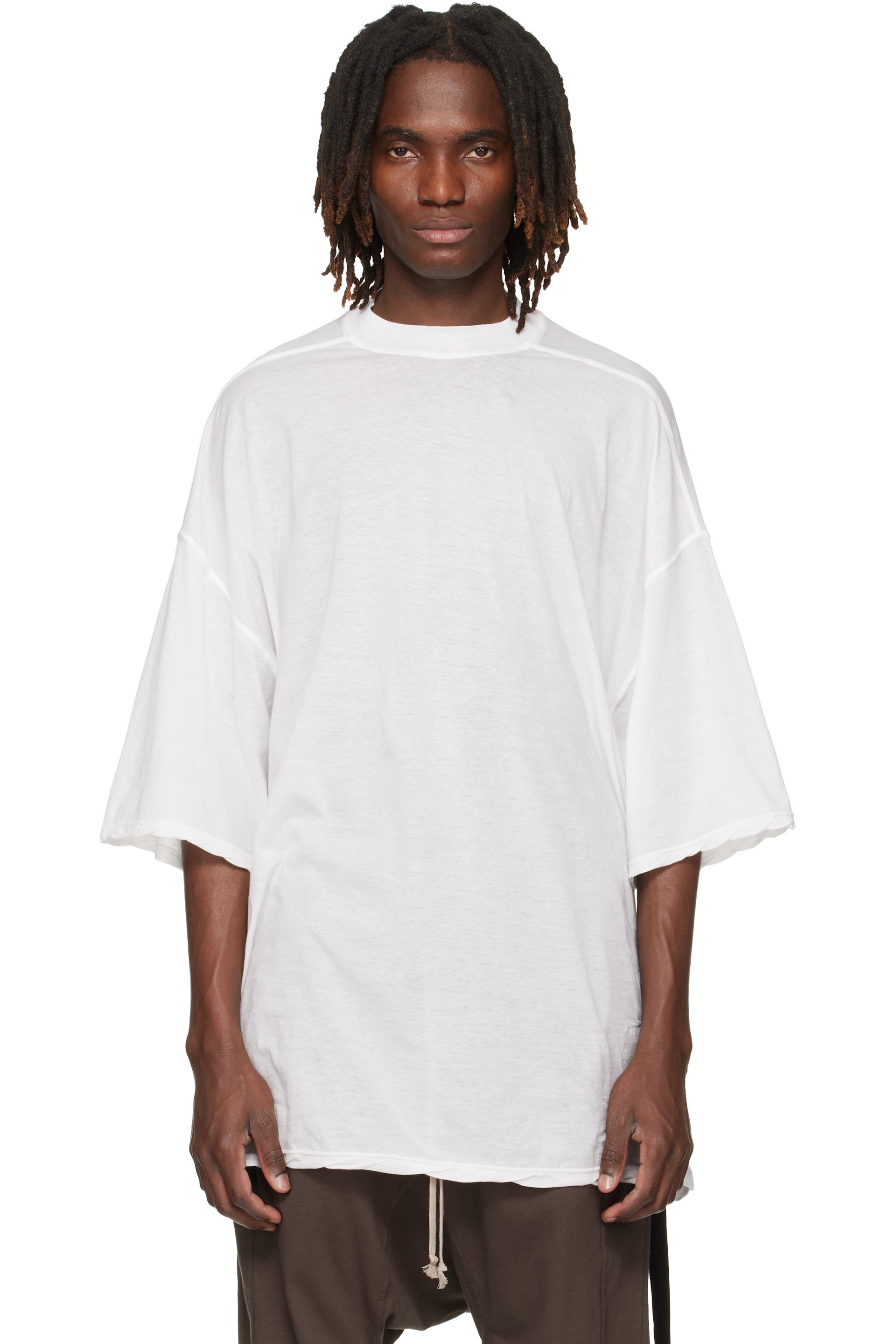 Rick Owens Drkshdw - 오프 화이트 템플 토미 티셔츠