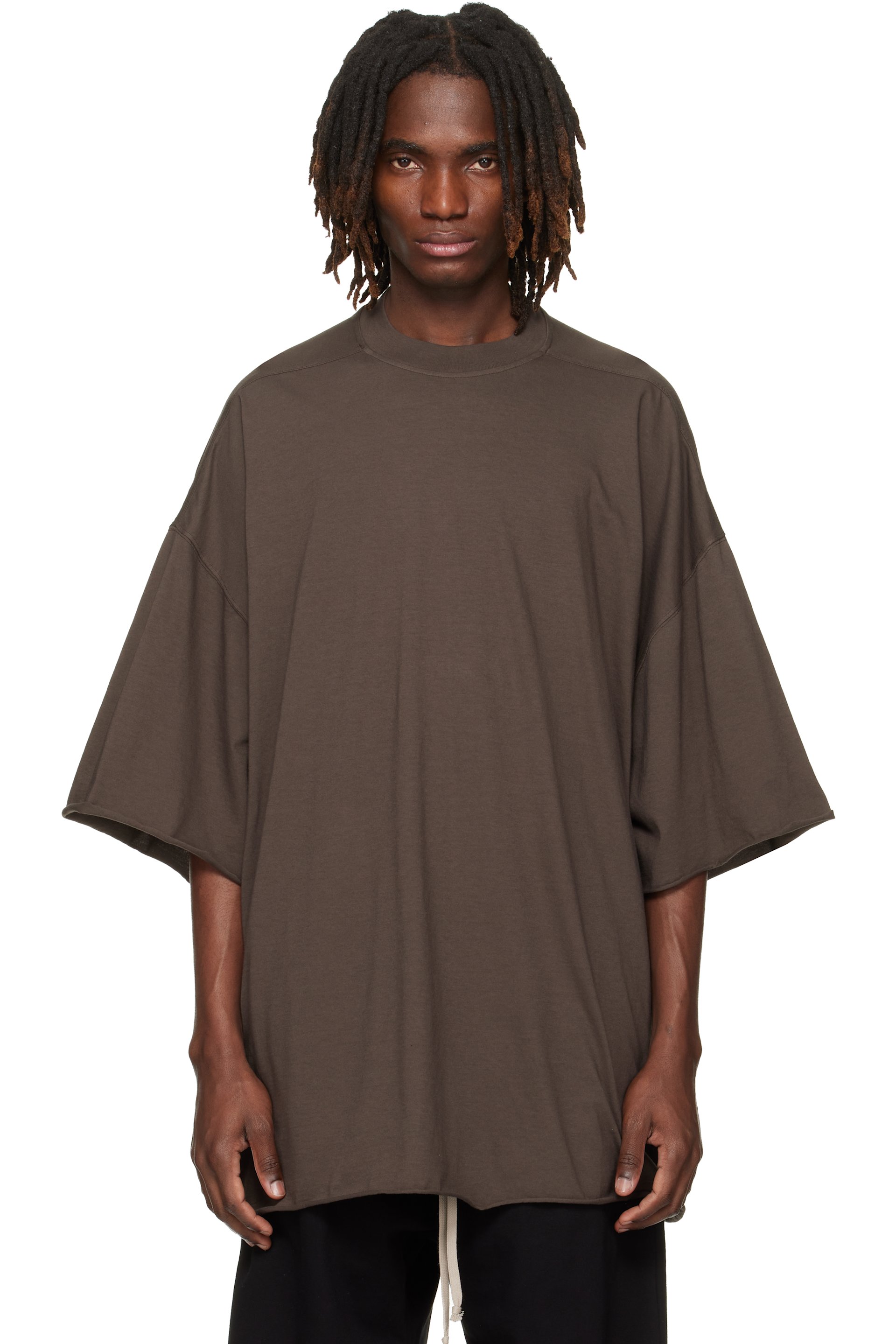 Rick Owens Drkshdw - 브라운 템플 토미 티셔츠