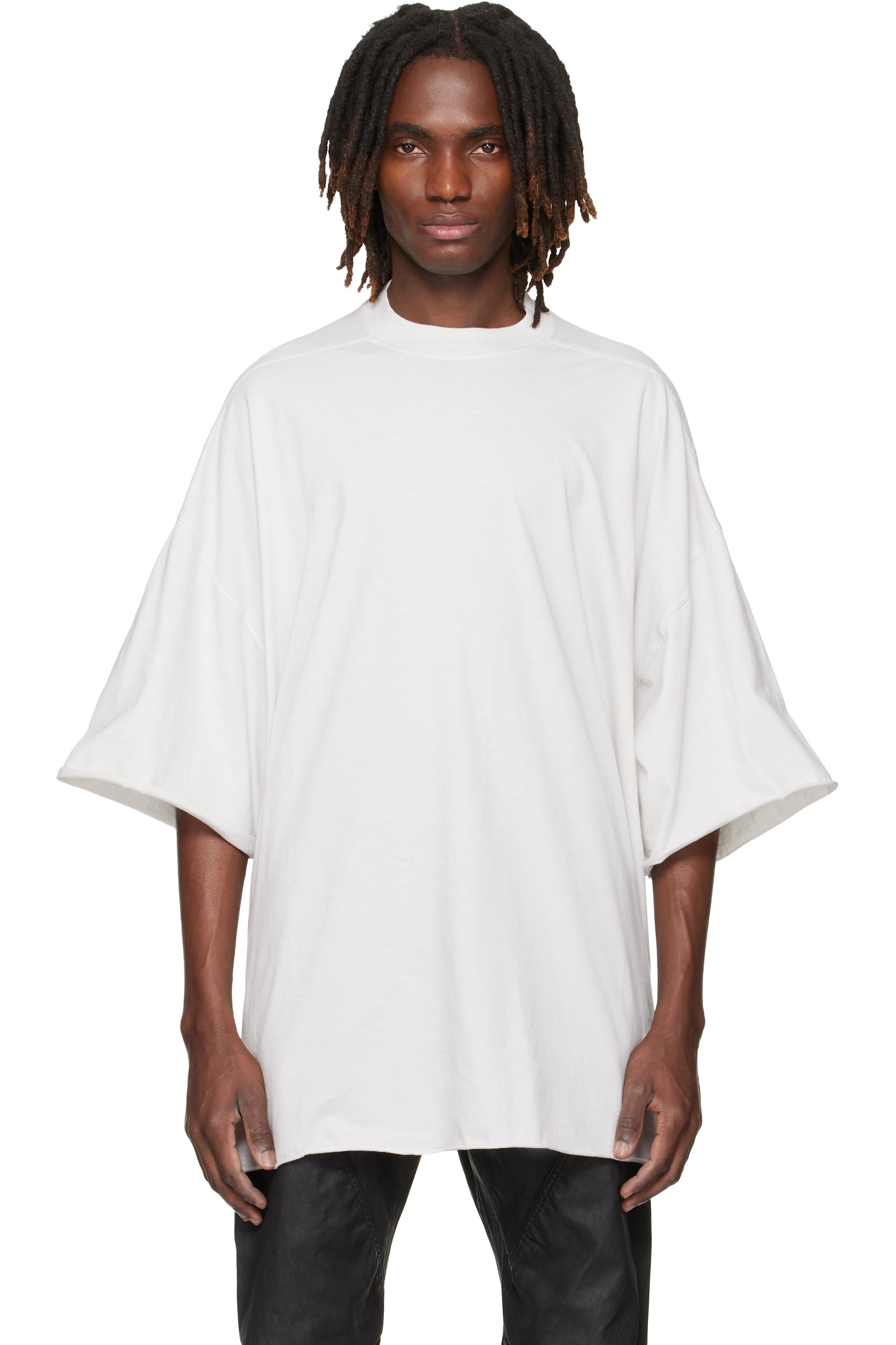 Rick Owens Drkshdw - 오프 화이트 템플 토미 티셔츠