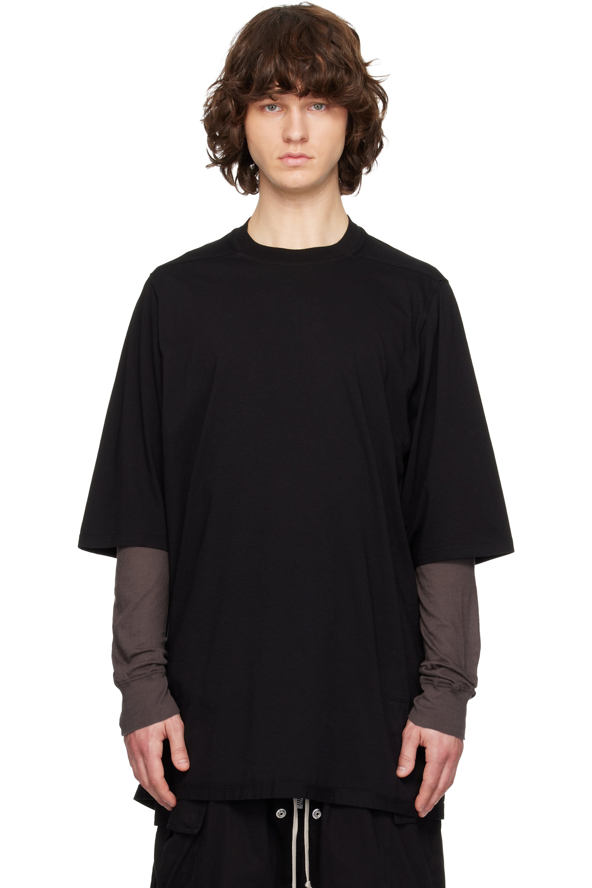 Rick Owens Drkshdw - 블랙 템플 점보 S/S 티셔츠