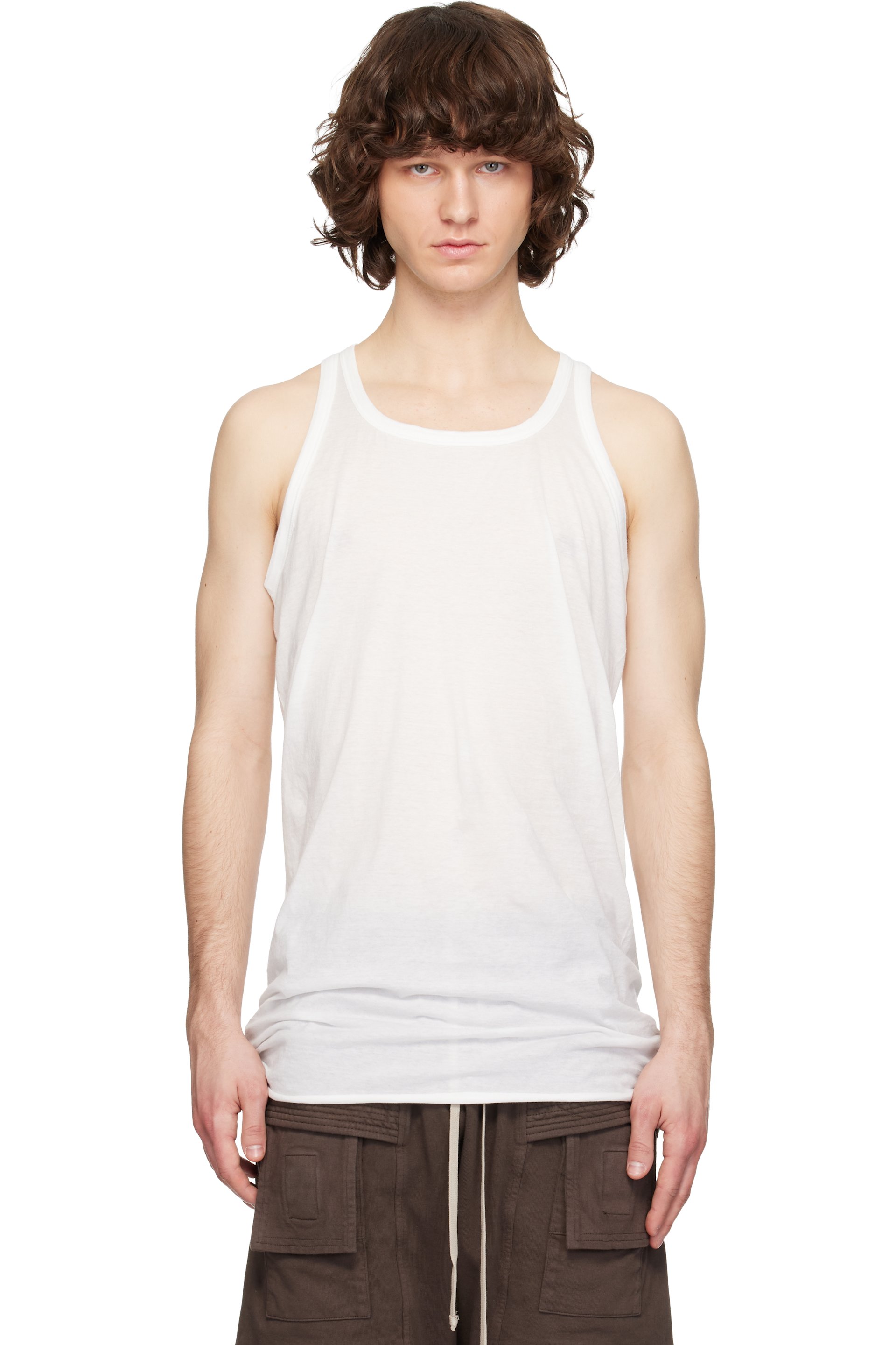 Rick Owens DRKSHDW - White Temple Loose Tank Top