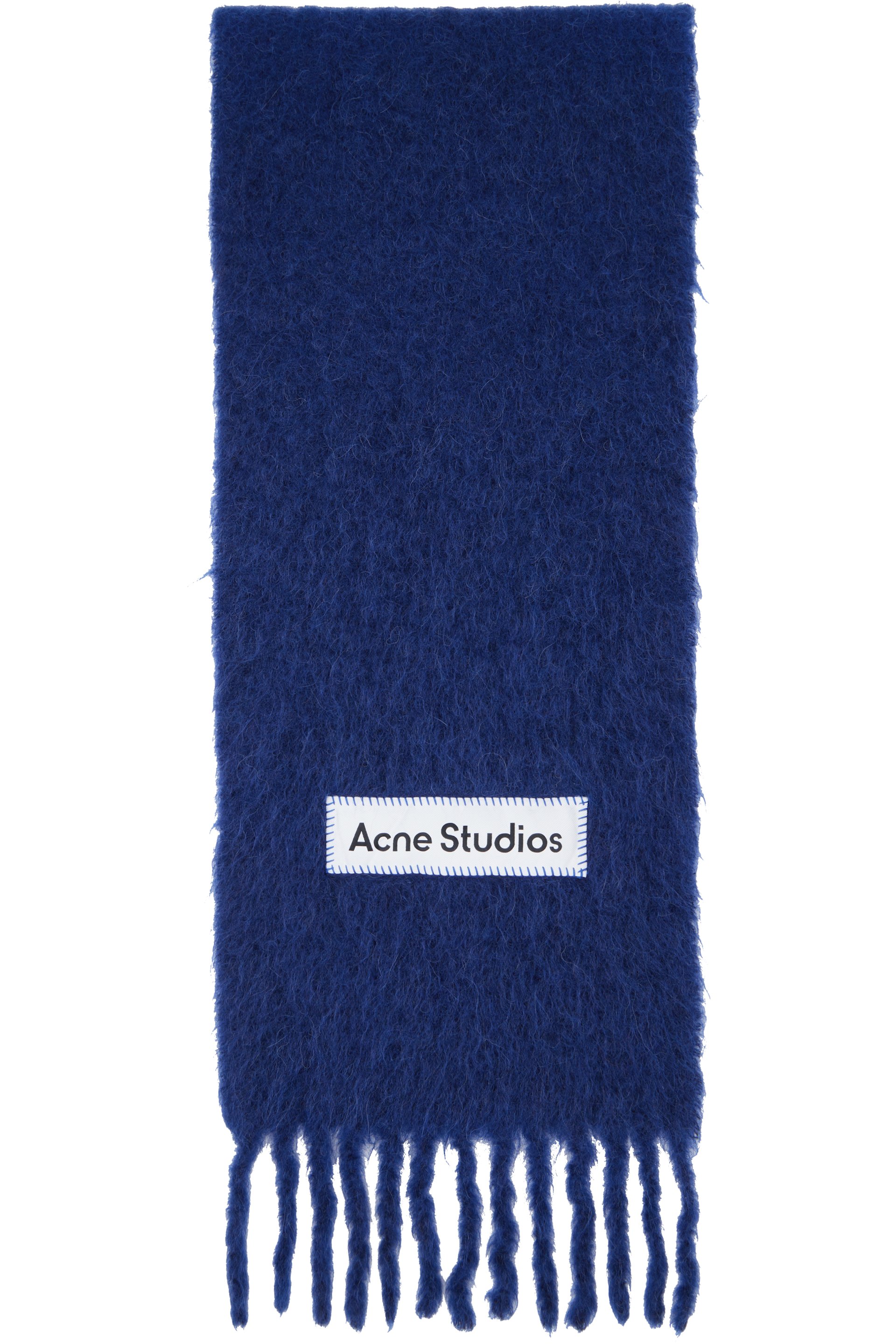 Acne Studios - 블루 울 프린지 스카프