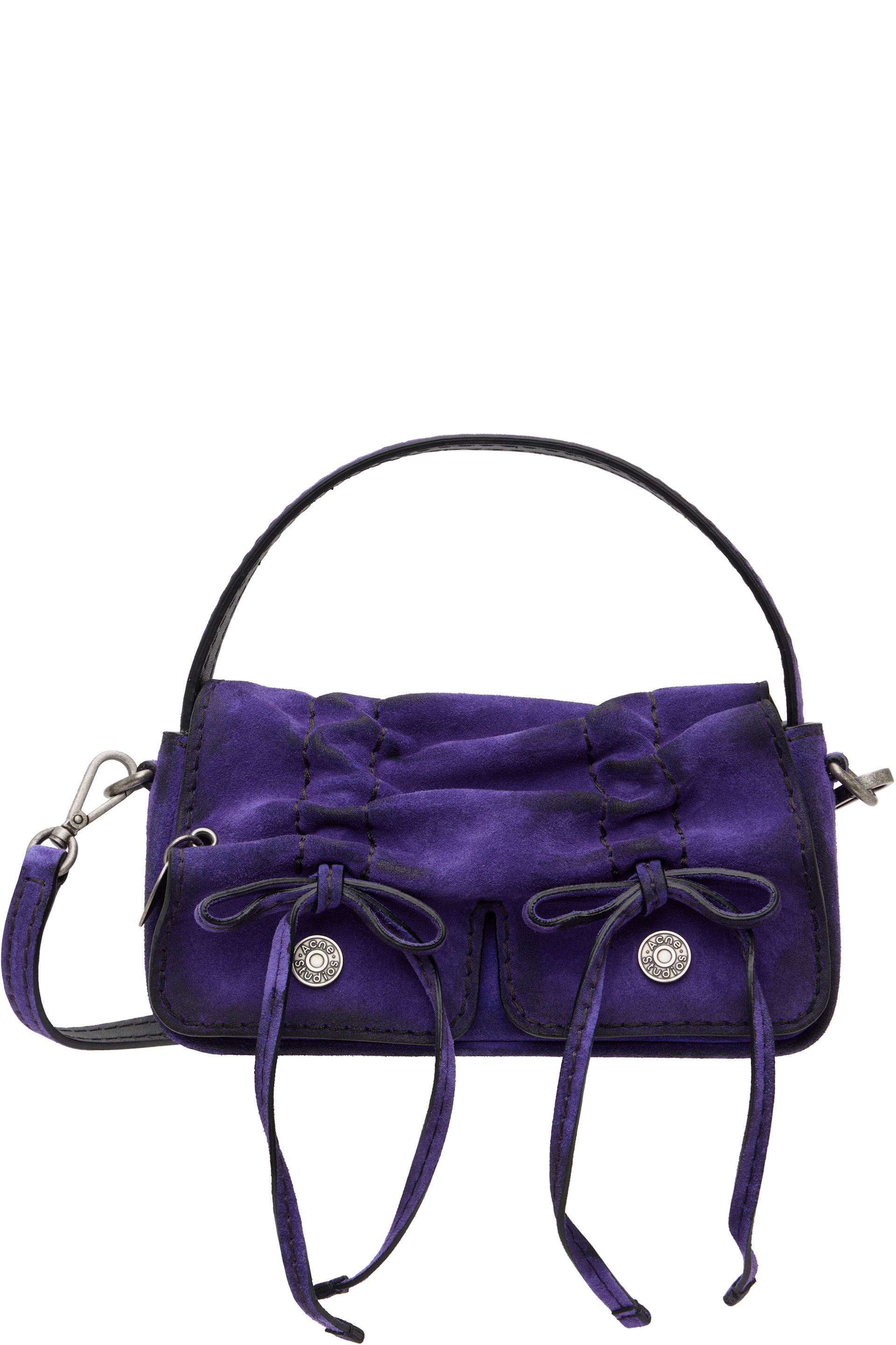 Acne Studios - Micro sac mauve à poches