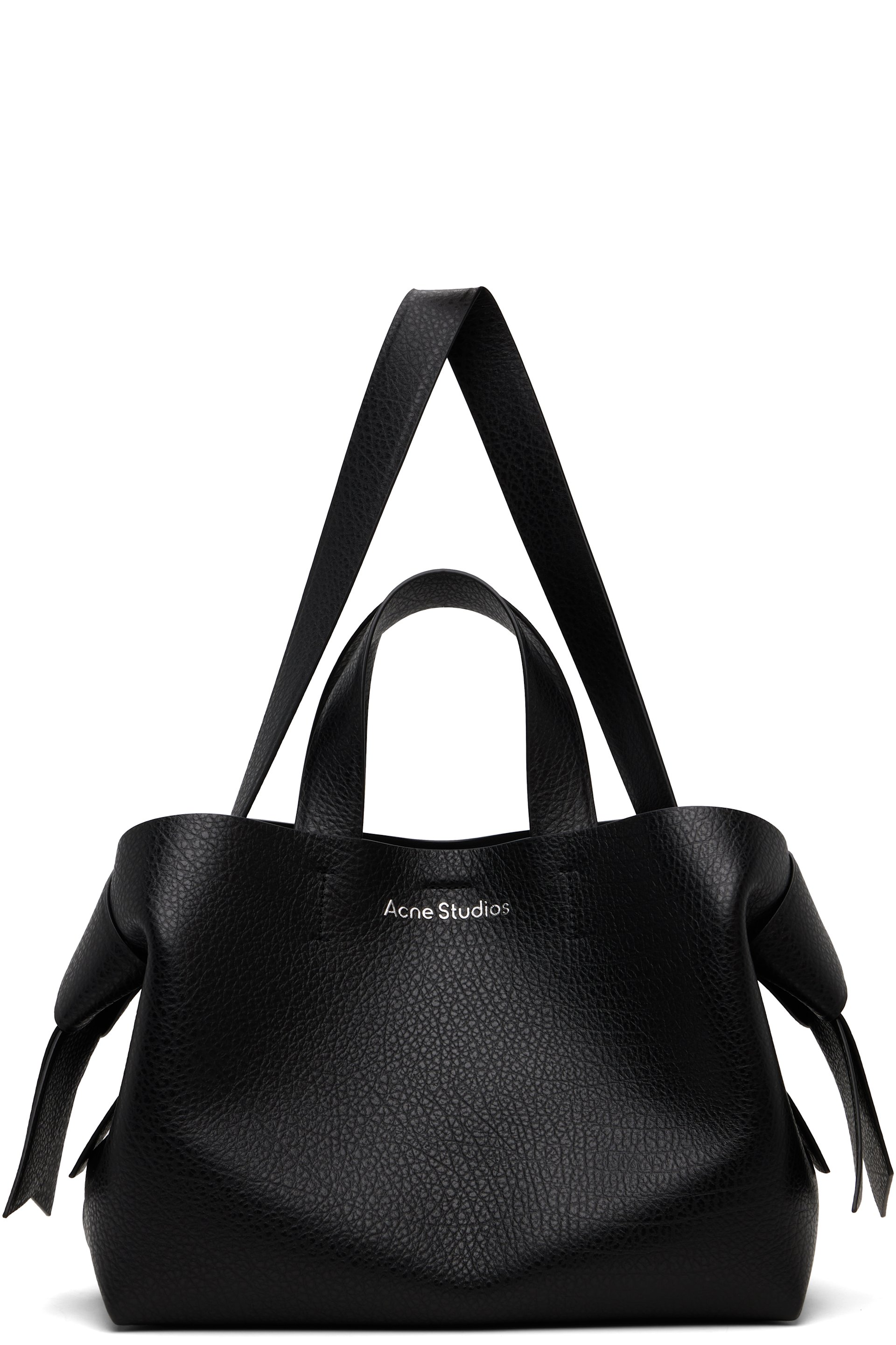 Acne Studios - Cabas noir à nœuds Musubi