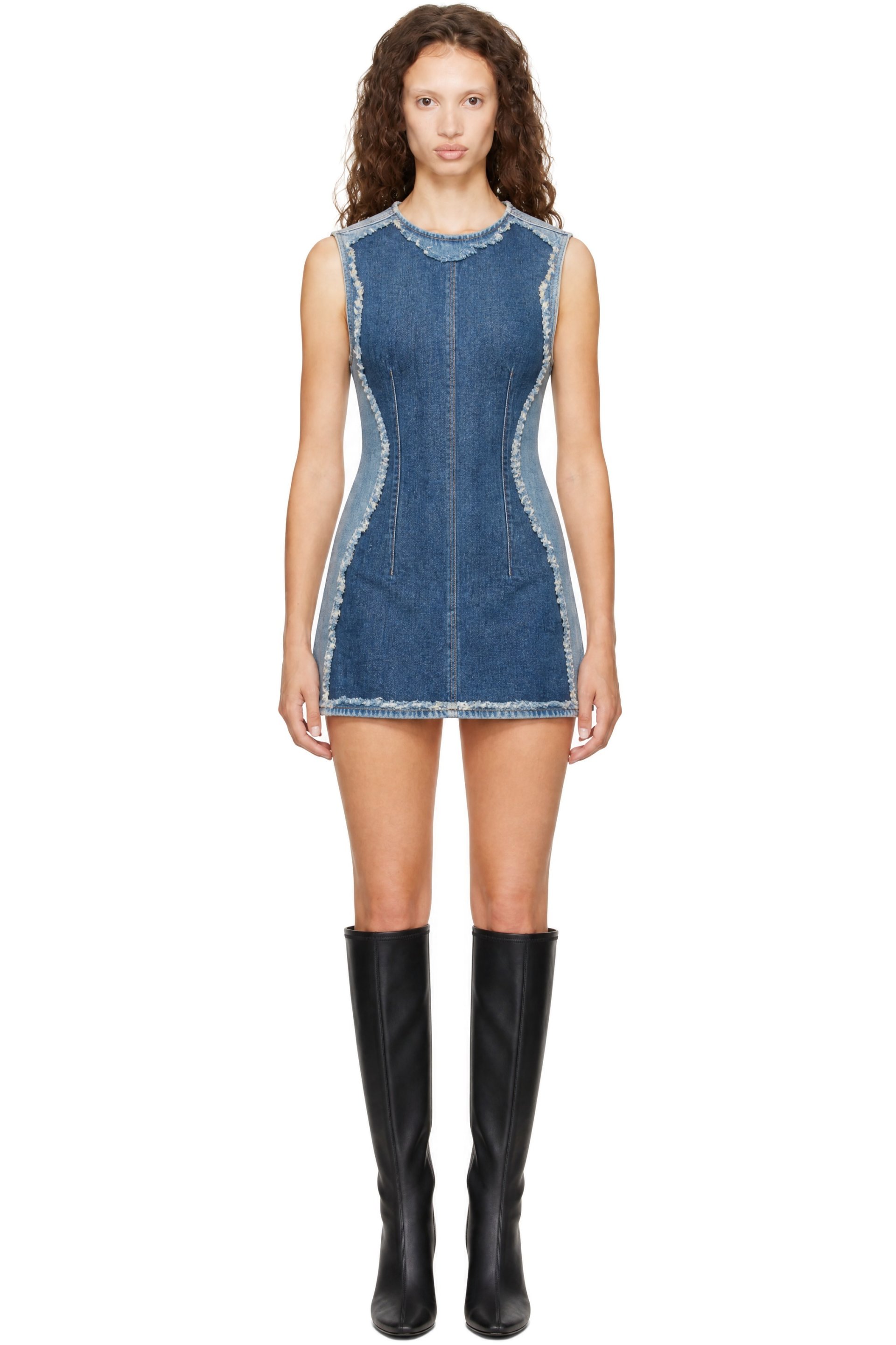 Acne Studios - Blue Devona Skeleton Denim Minidress