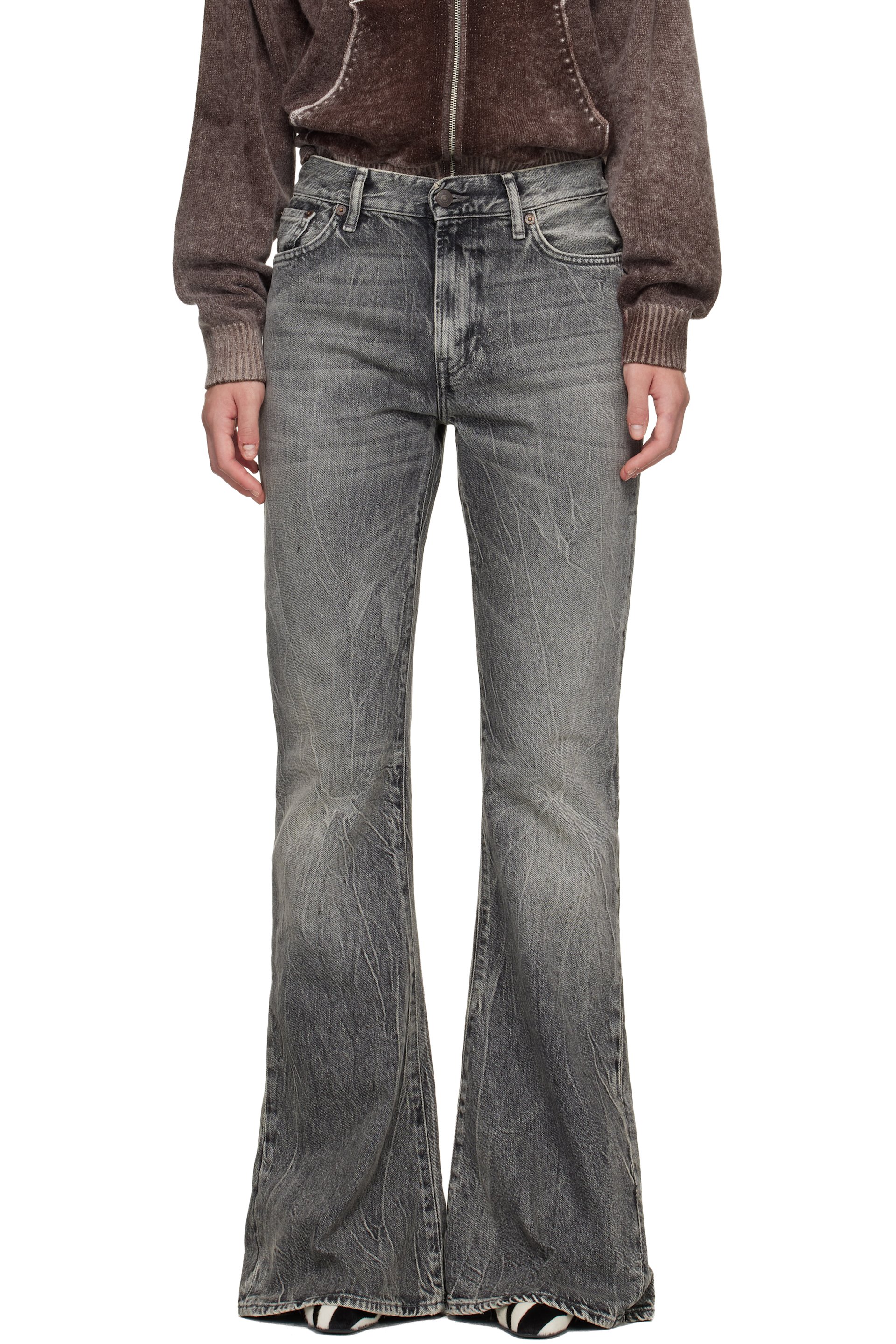 Acne Studios: Gray 2025F Fitted Jeans | SSENSE
