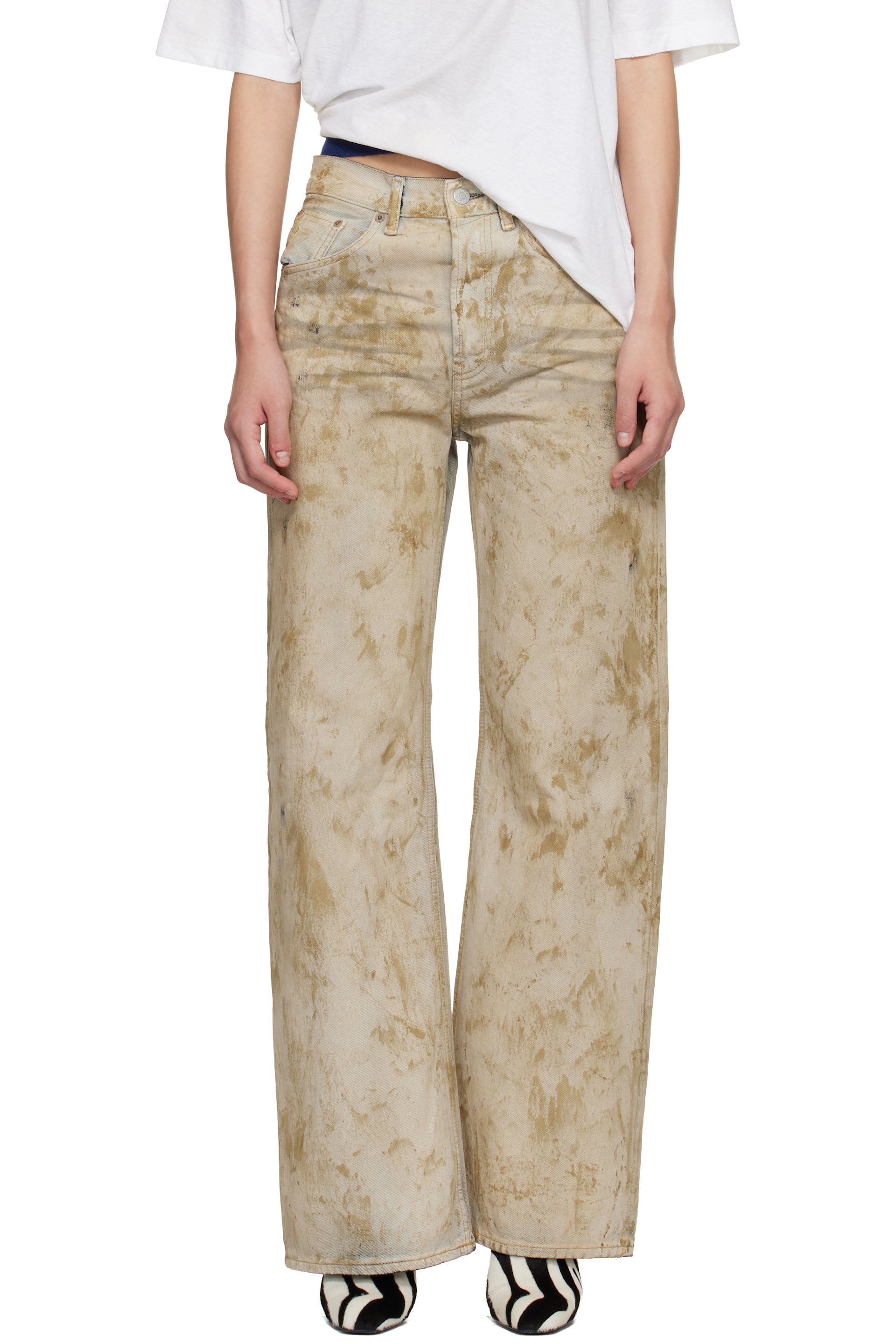Acne Studios - Beige 2021F Regular Fit Jeans