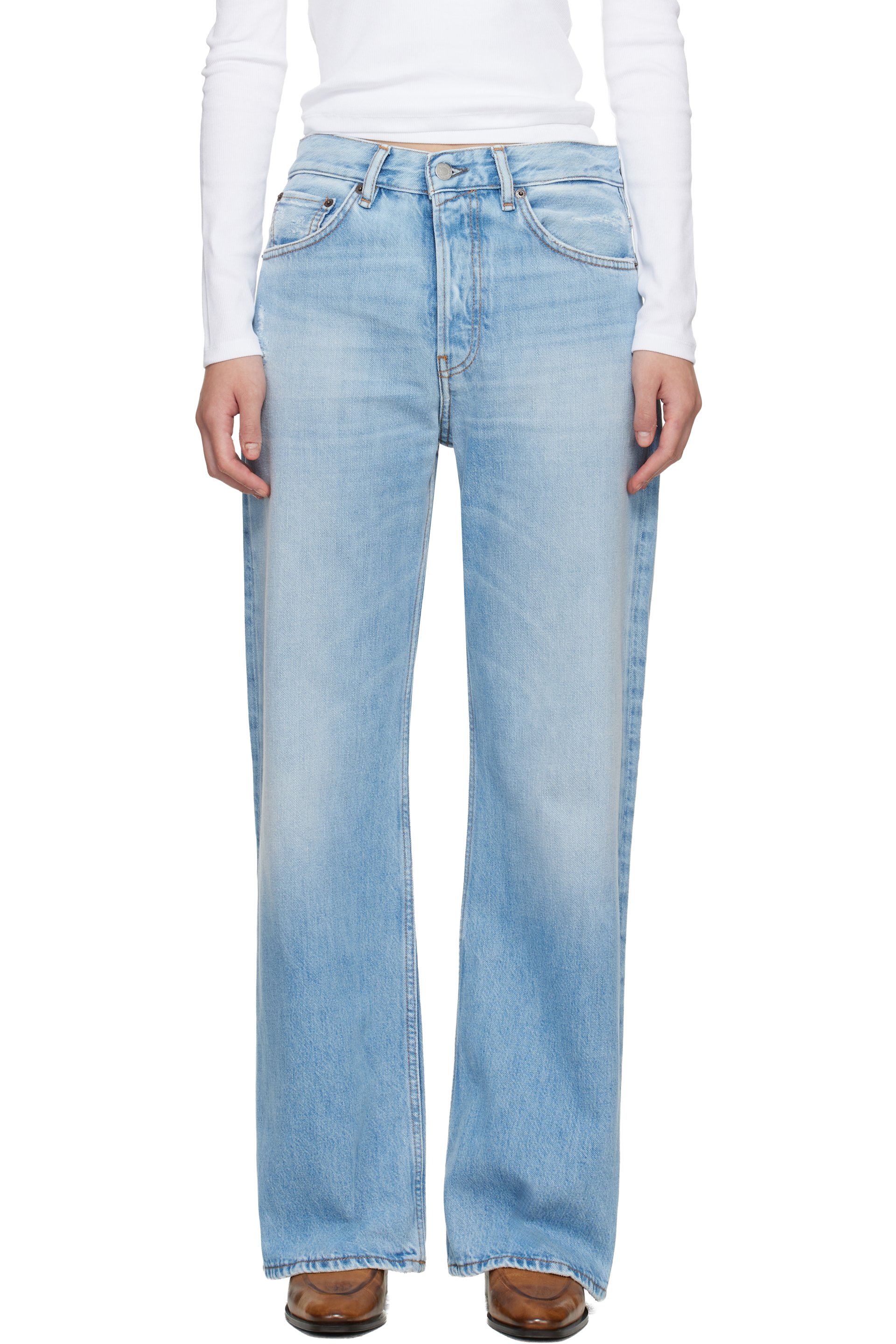 Acne Studios - Jean 2021F bleu à coupe classique