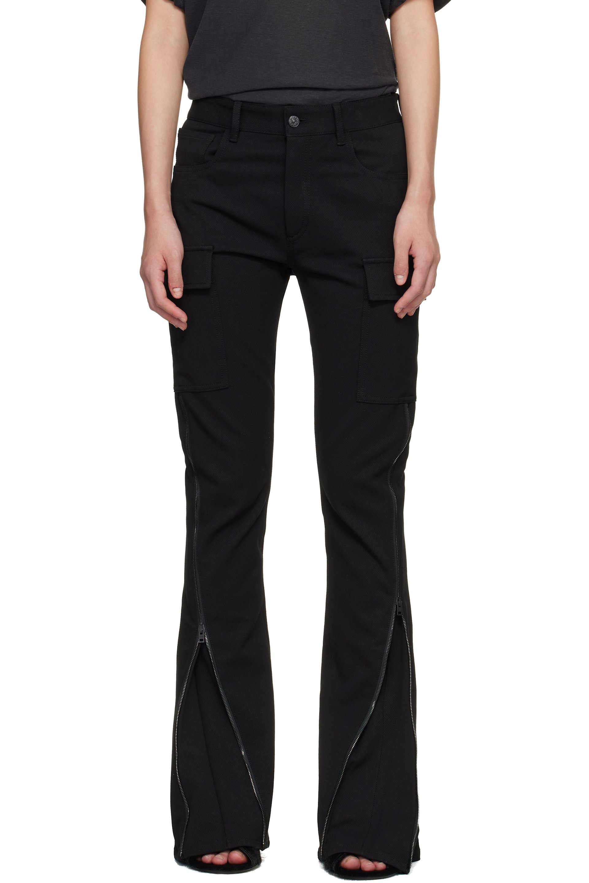 Acne Studios - Pantalon de tailleur noir en sergé