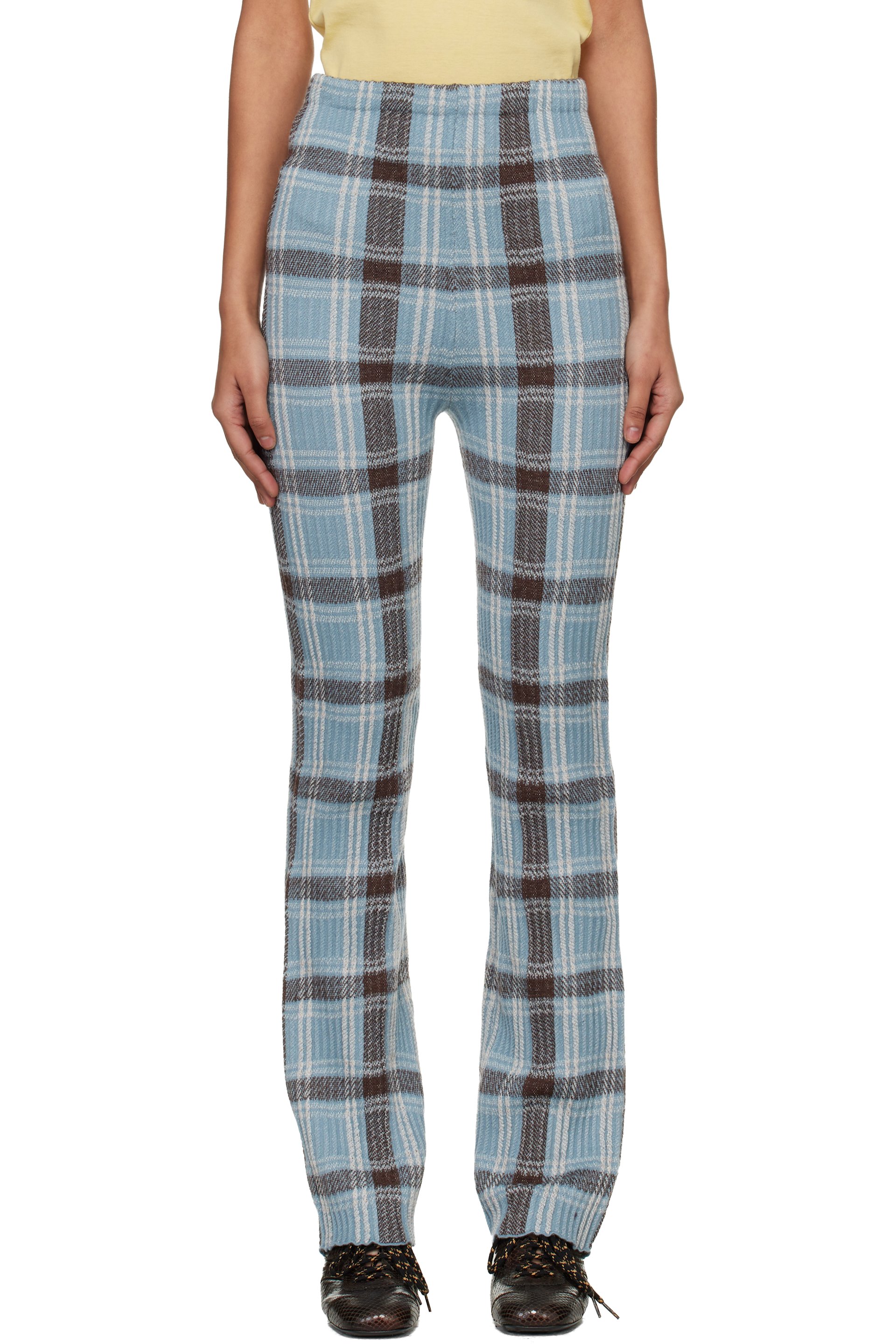 Acne Studios - Pantalon ajusté bleu en laine