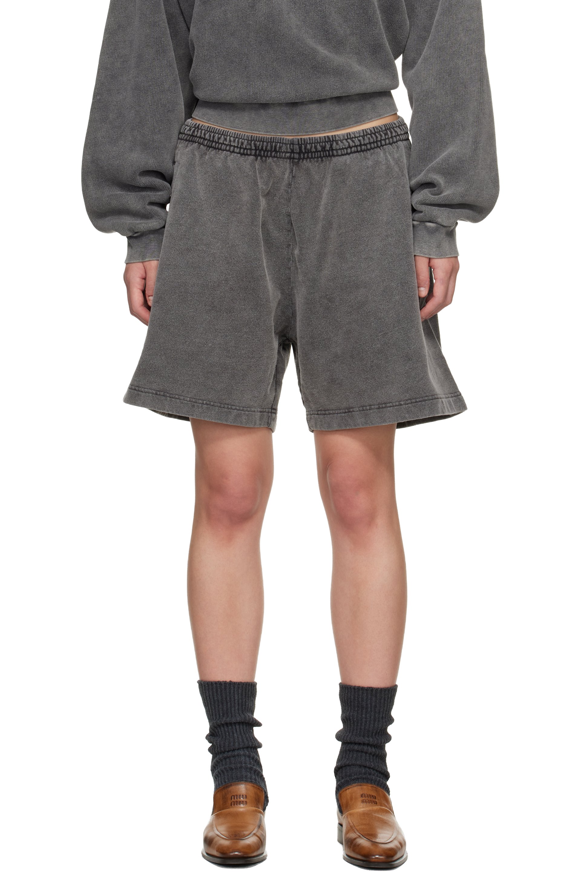 Acne Studios - Short gris en coton