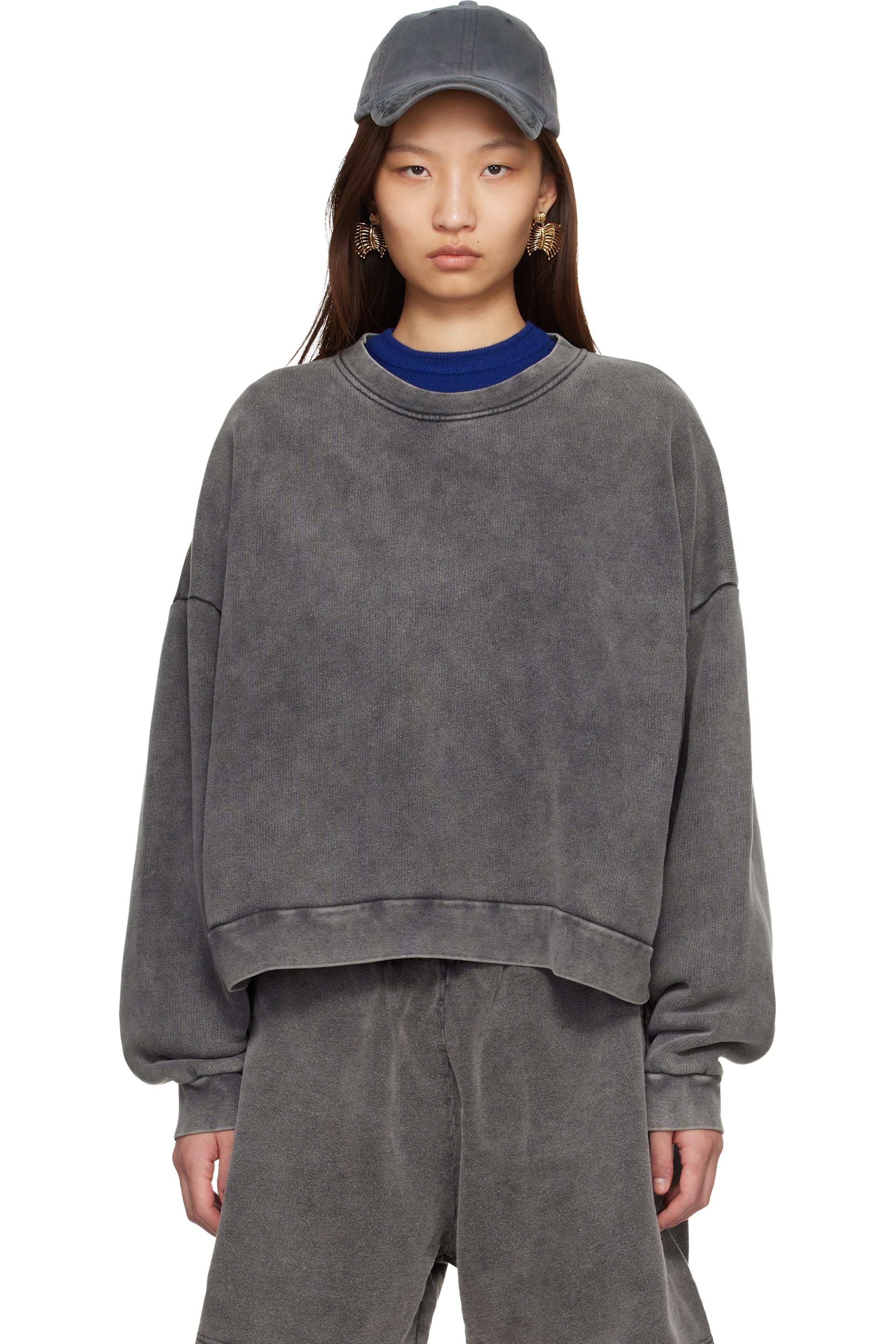 Acne Studios - グレー ロゴパッチ スウェットシャツ