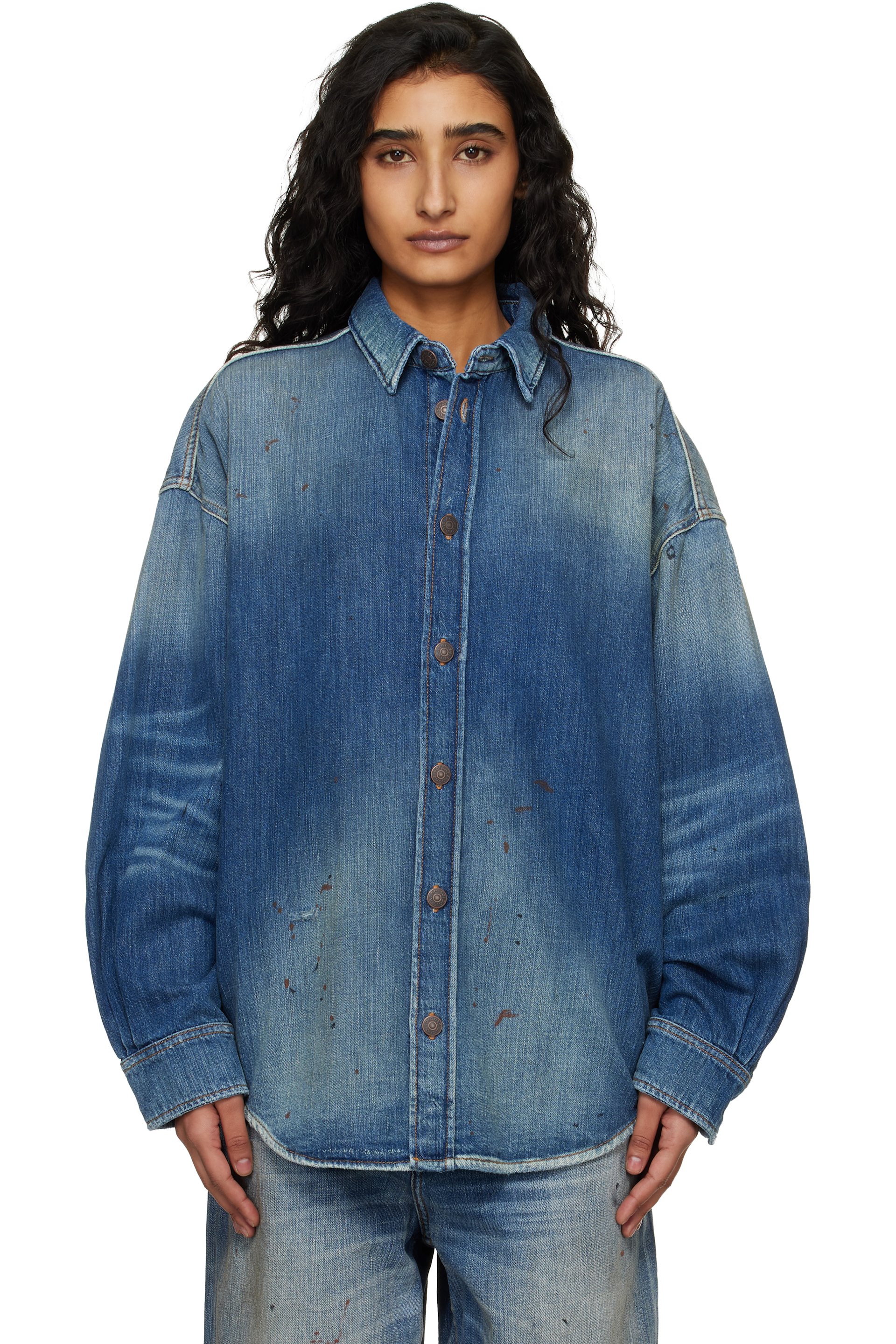 Acne Studios - Chemise bleue en denim à boutons
