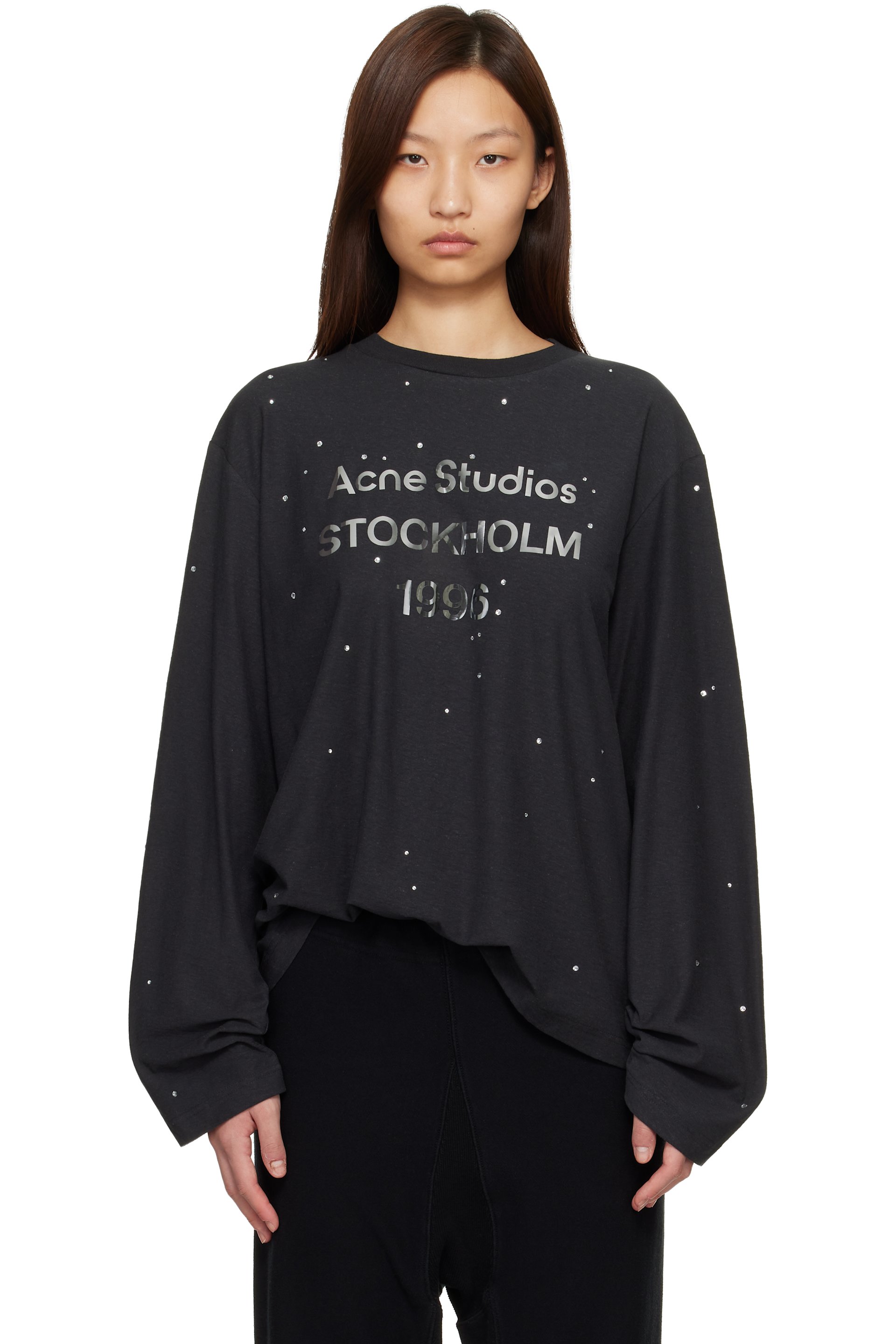 Acne Studios - T-shirt noir à logo