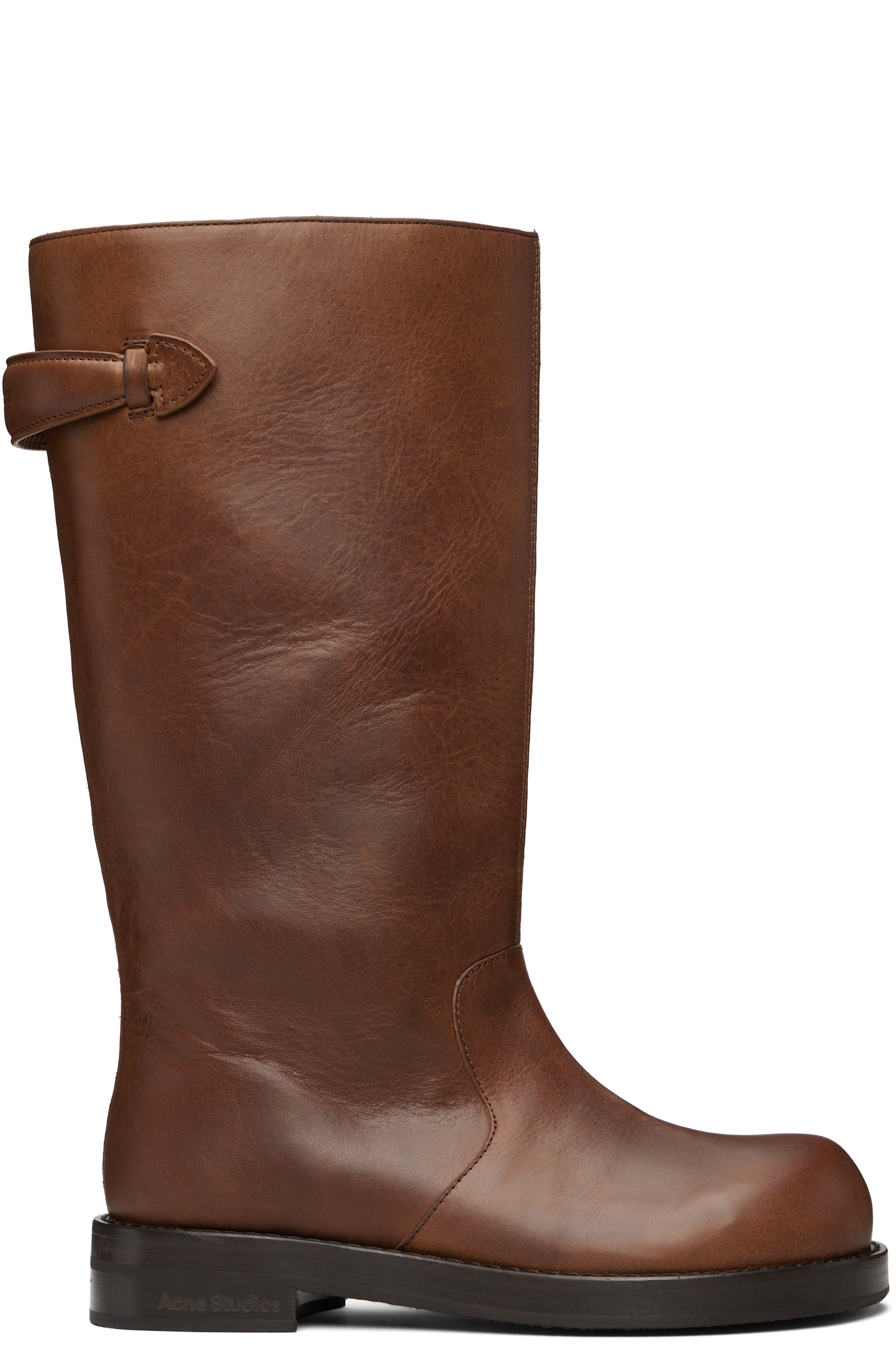 Acne Studios - Bottes brunes en cuir