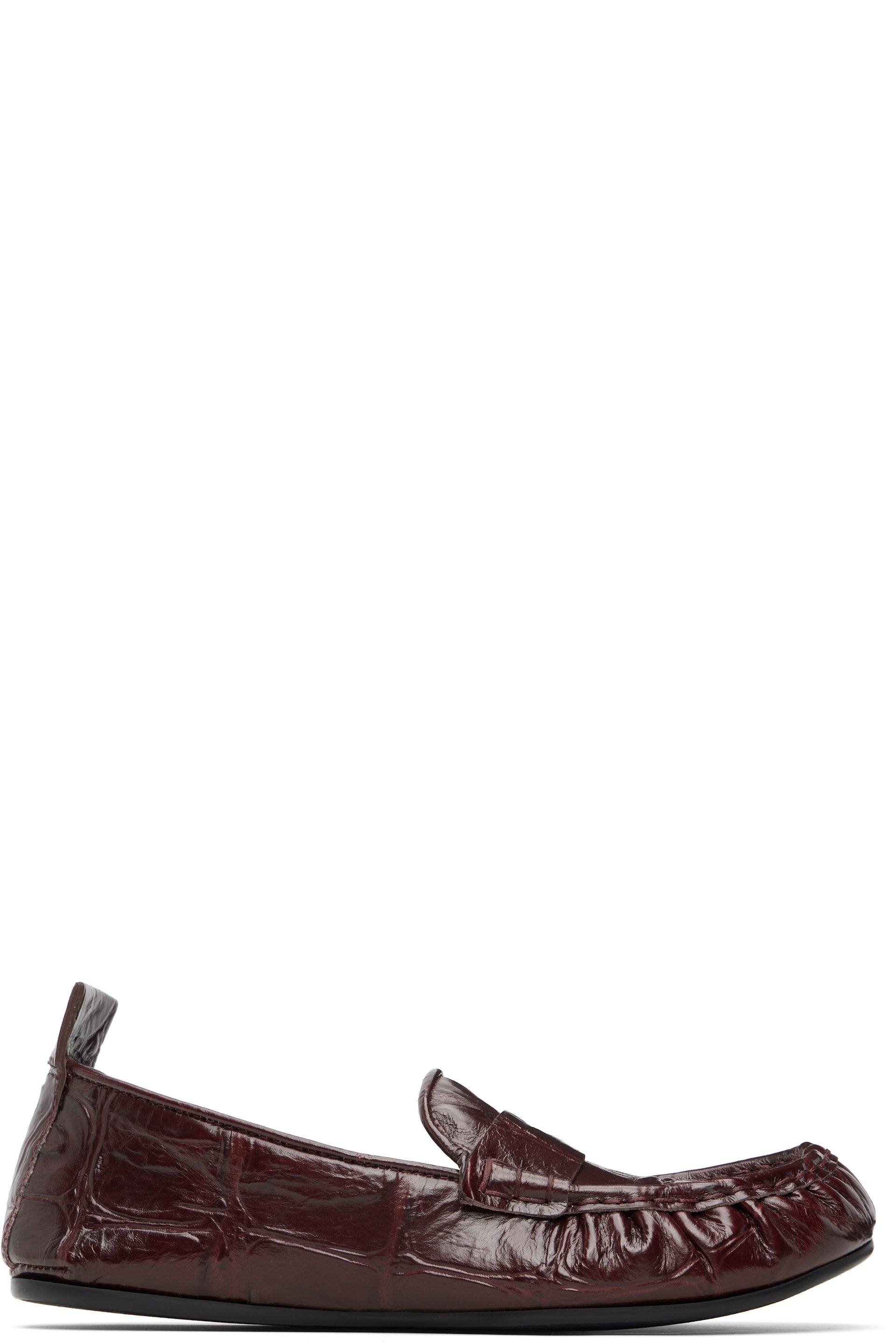 Acne Studios - Flâneurs bourgognes en cuir
