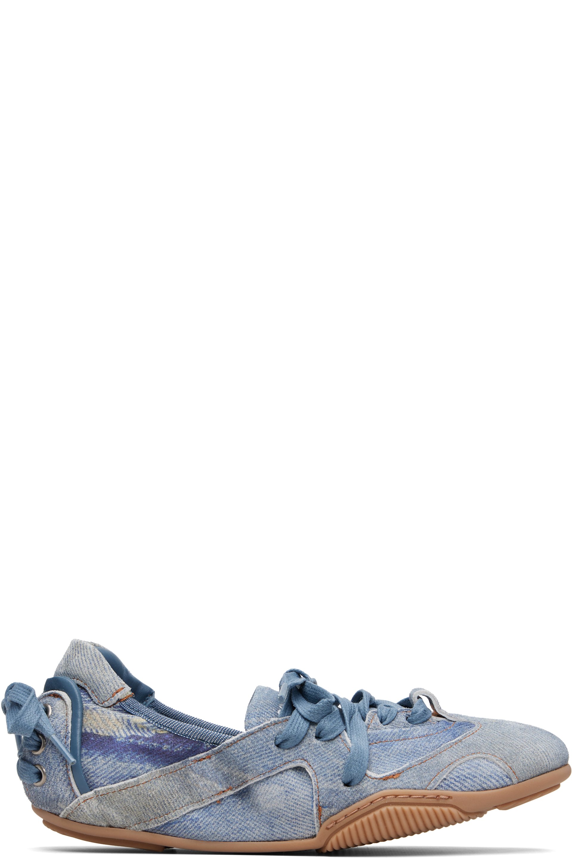 Acne Studios - Baskets bleues en cuir à laçage