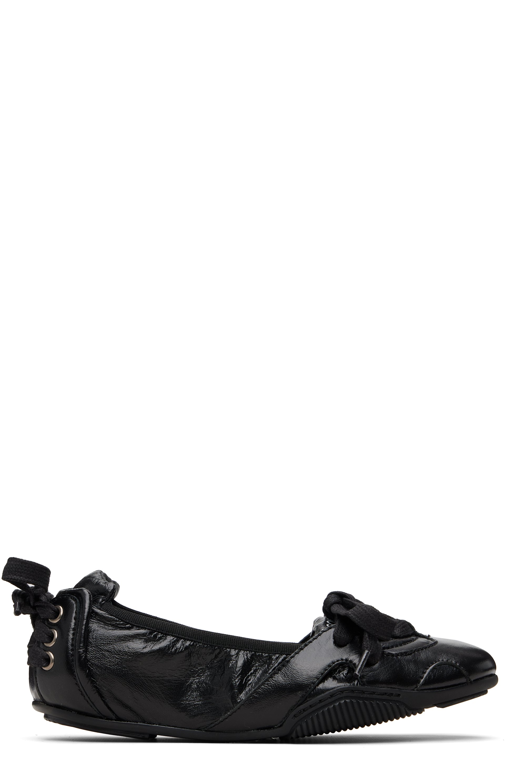 Acne Studios - Baskets noires en cuir à laçage