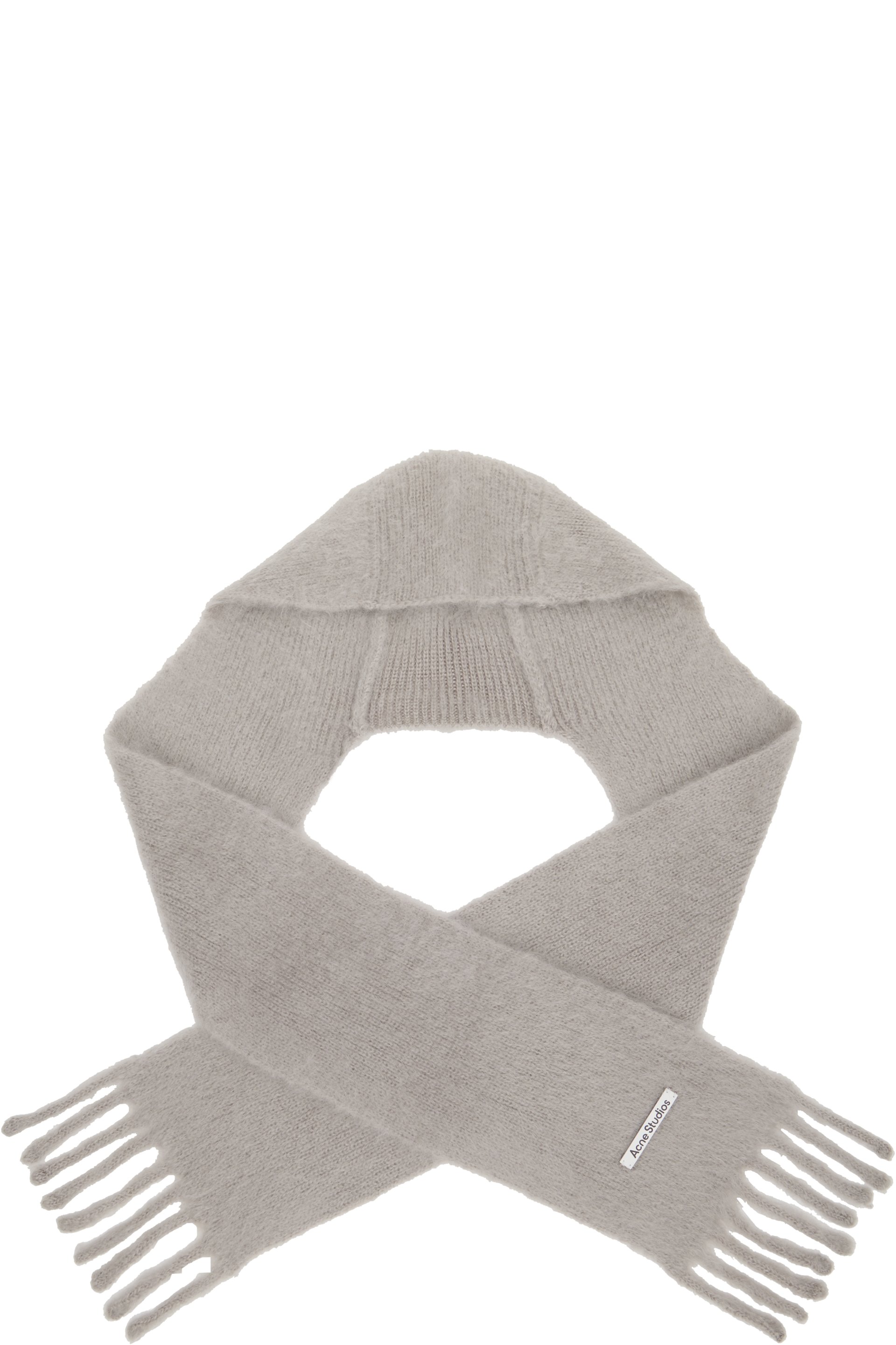 Acne Studios - 灰色 Mohair Hooded 围巾