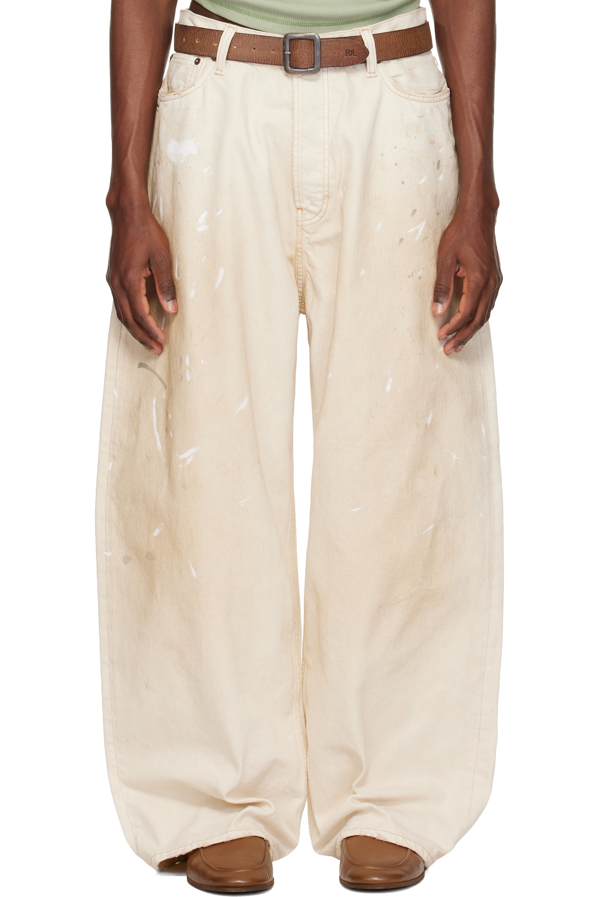 Acne Studios - Jean décontracté 2023 blanc cassé