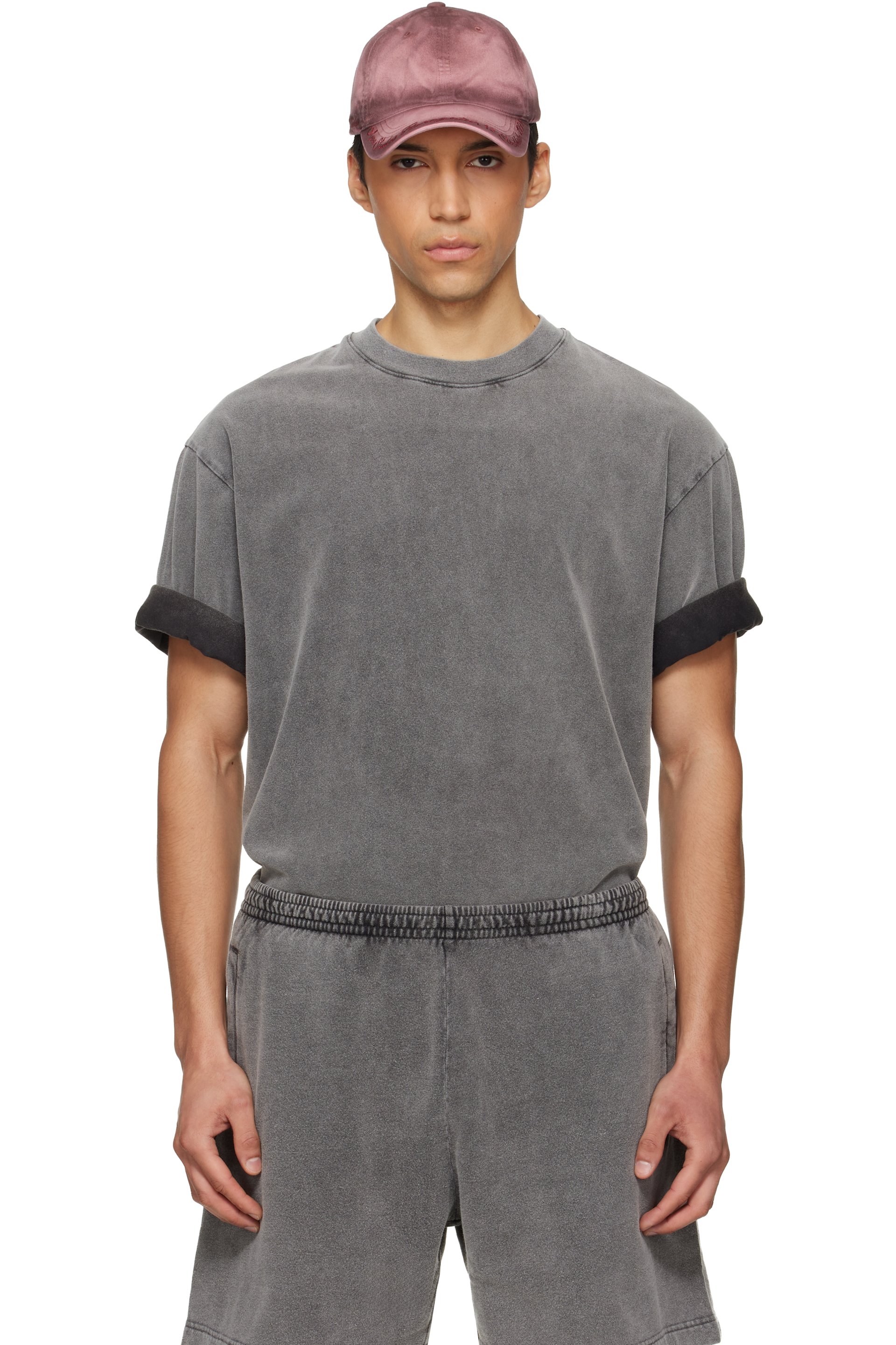 Acne Studios - T-shirt gris à col ras du cou