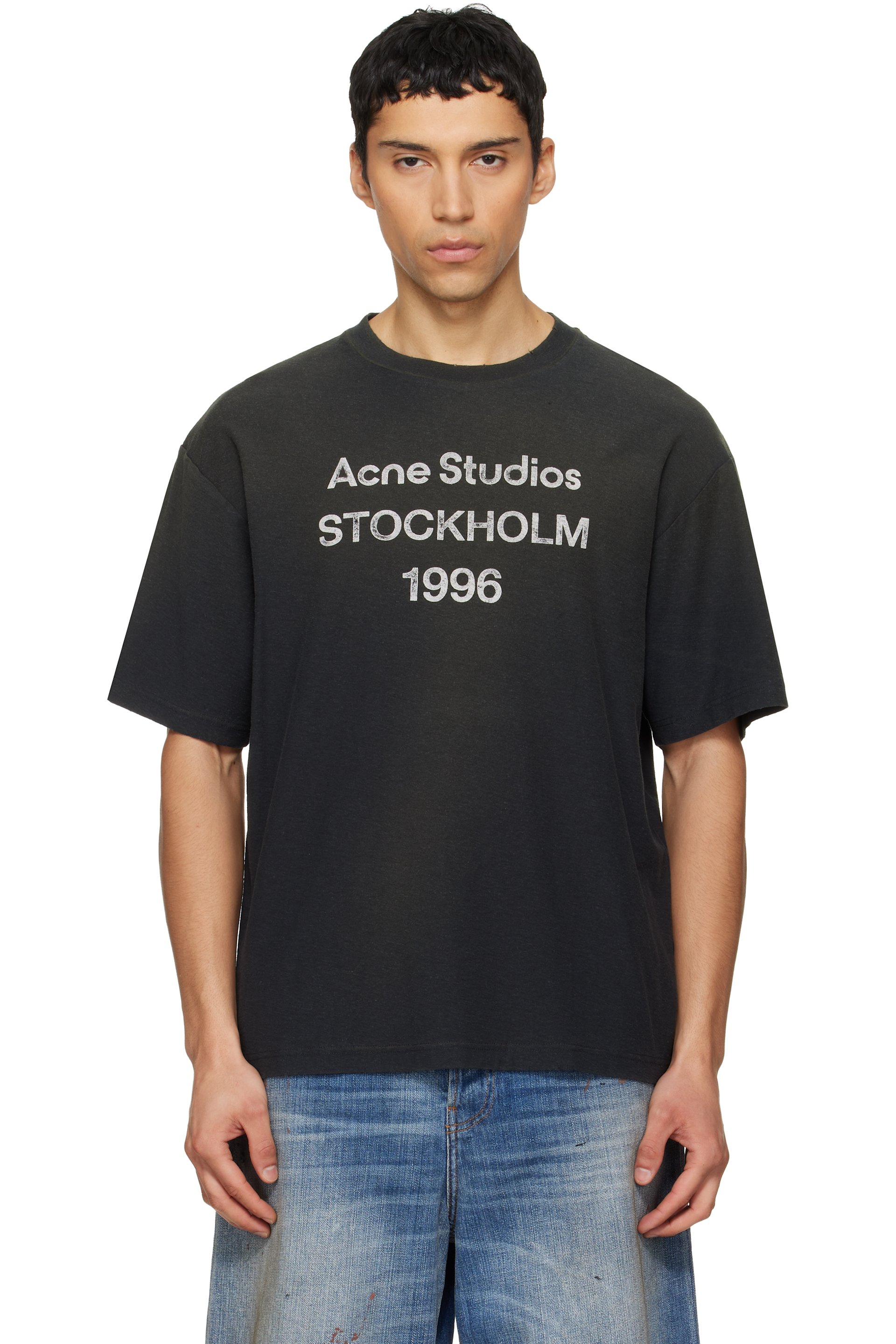 Acne Studios - T-shirt noir à logo