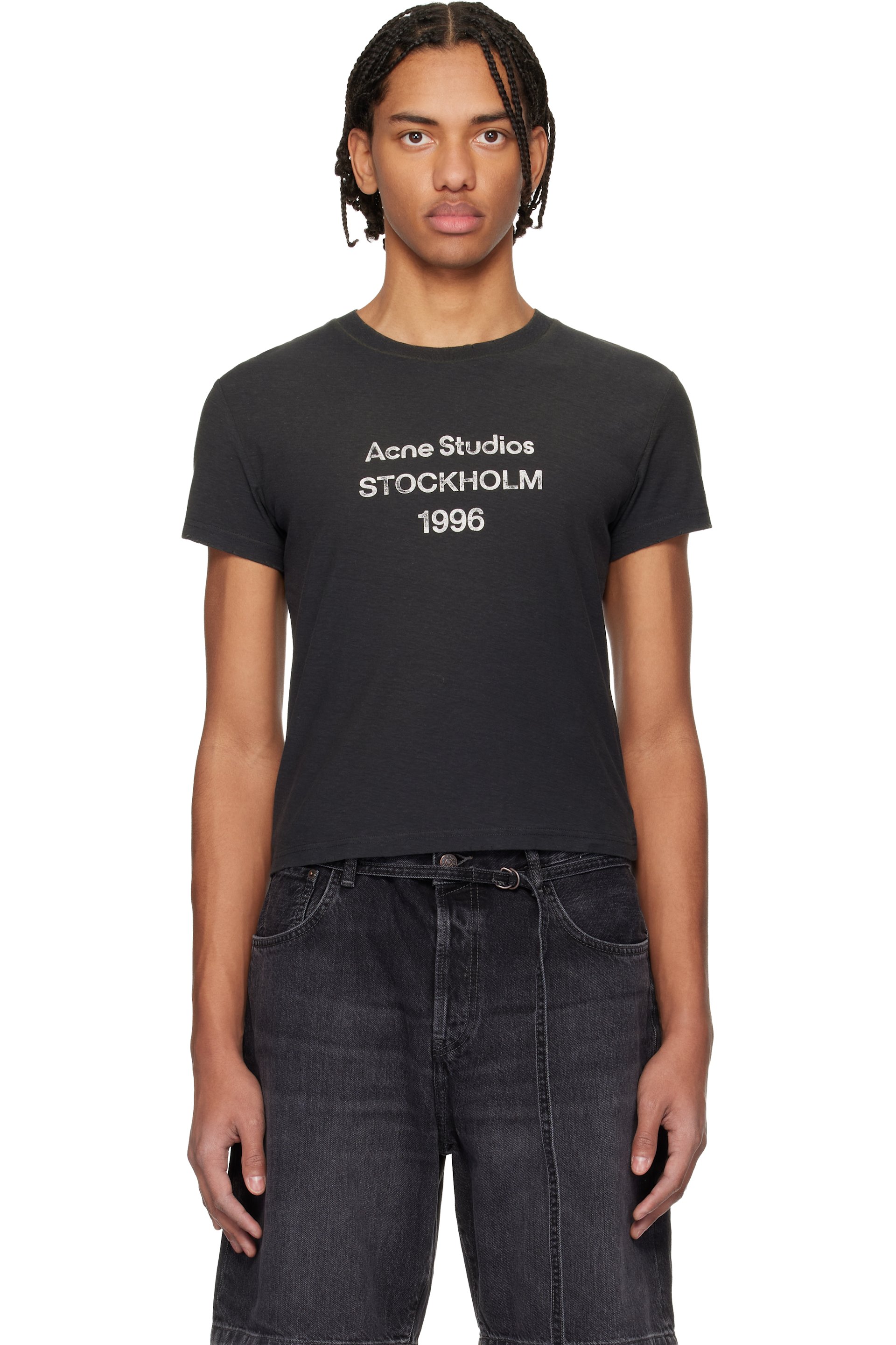 トップス Acne studios Logogram T-Shirt Black 261129M213033_1.jpg