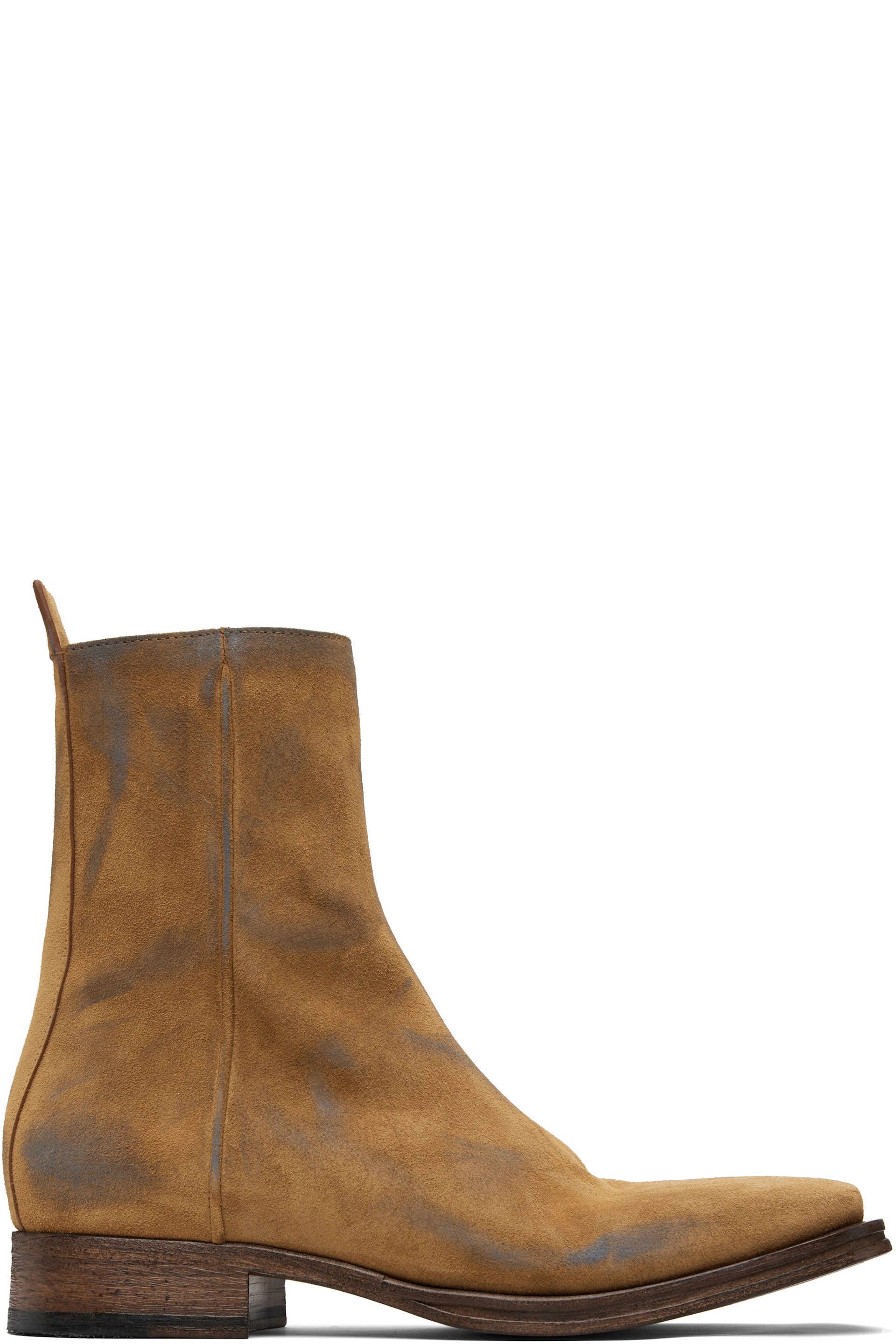 Acne Studios - Tan Suede Ankle Boots