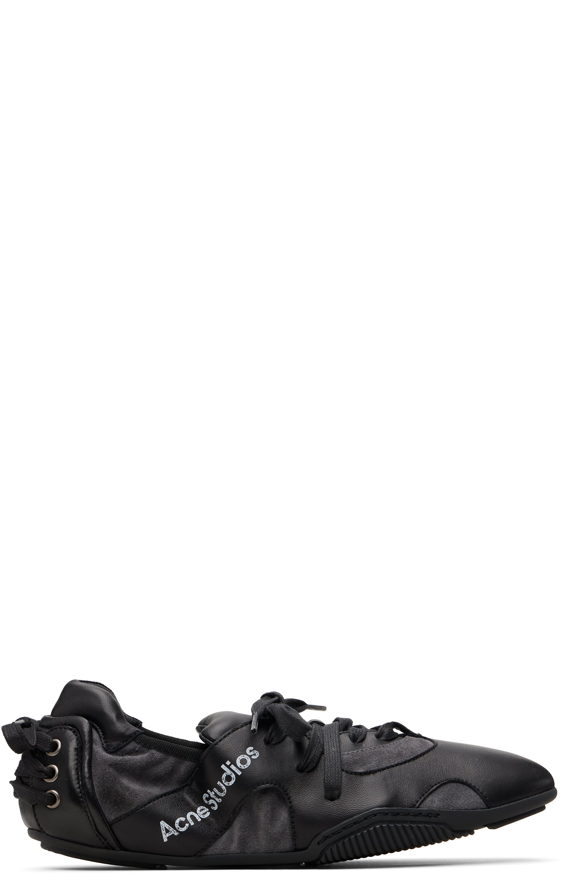 Acne Studios - Black Leather Lace-Up Sneakers