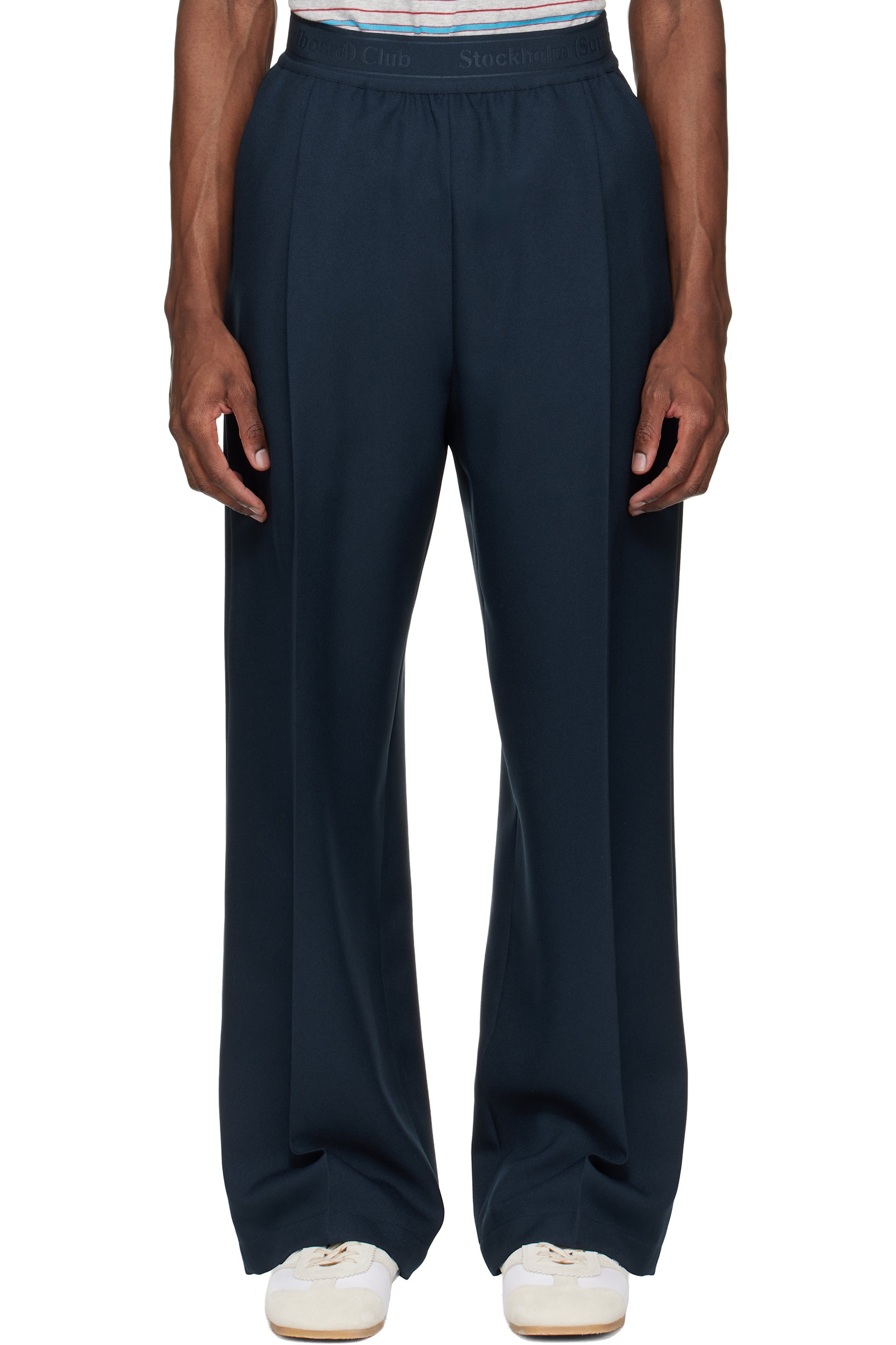 Stockholm (Surfboard) Club - Navy Relaxed Fit Trousers